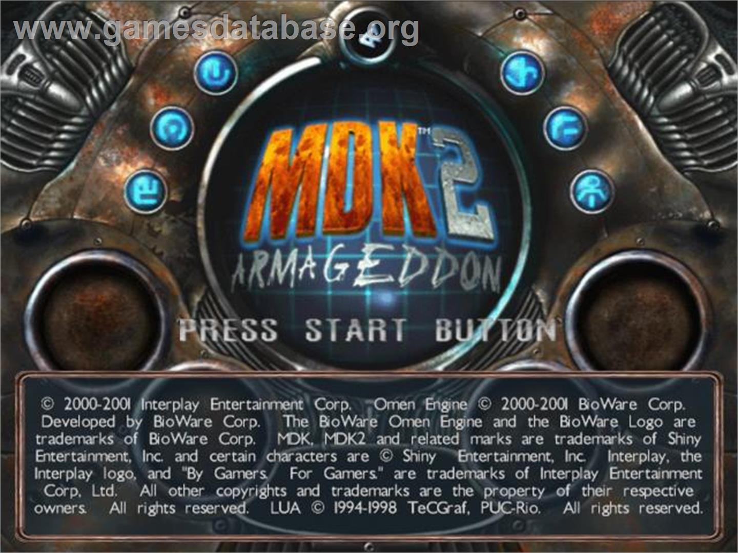 Mdk 2 Armageddon - Sony Playstation 2 - Artwork - Title Screen