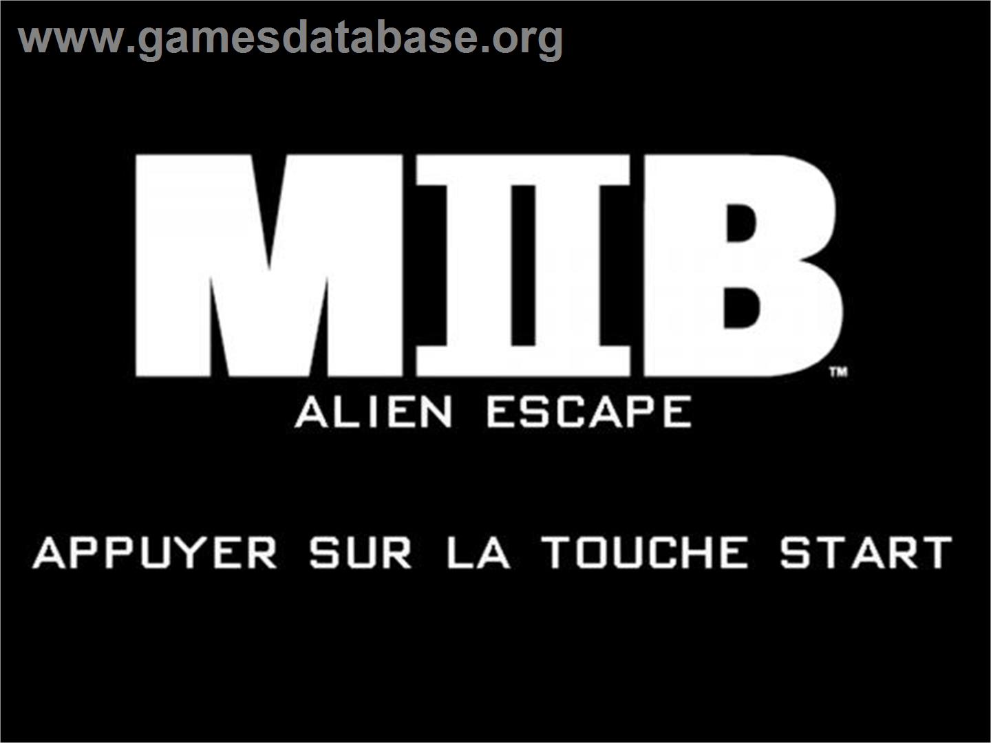 Men In Black 2 - Alien Escape - Sony Playstation 2 - Artwork - Title Screen