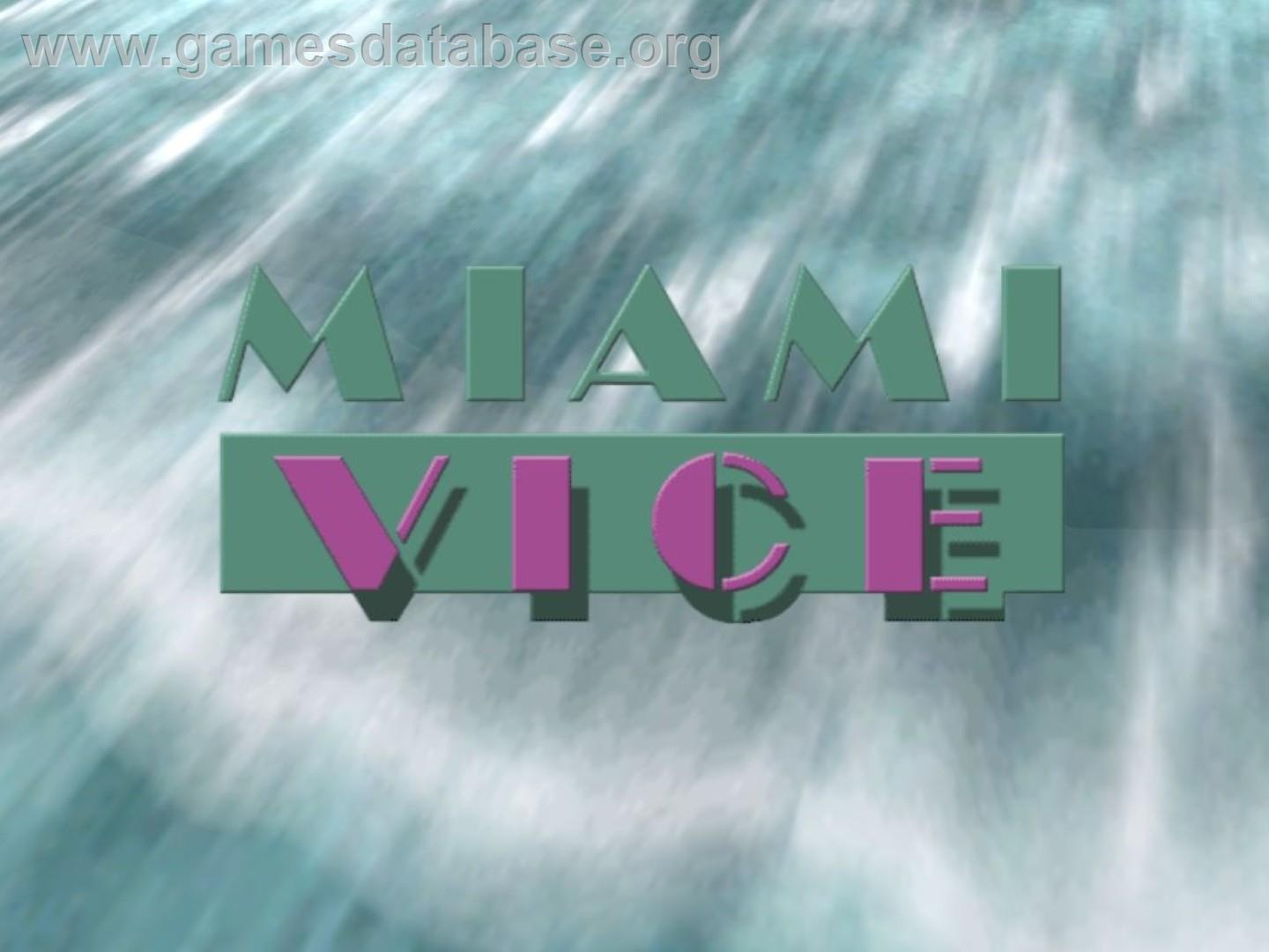Miami Vice - Sony Playstation 2 - Artwork - Title Screen