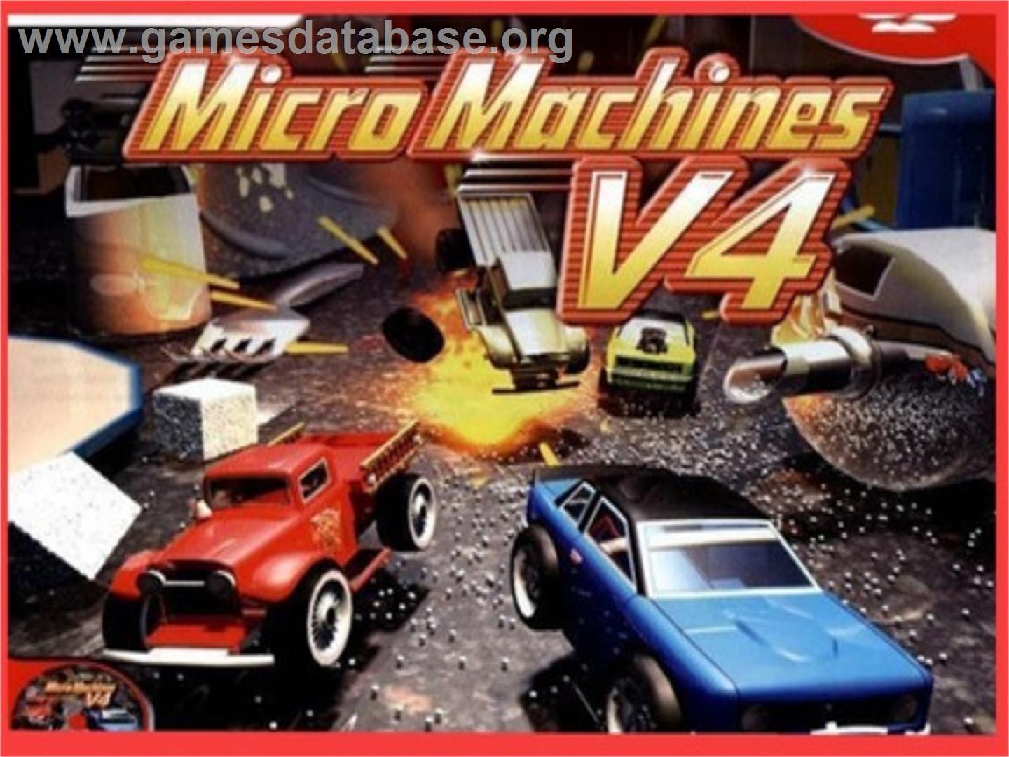 Micro Machines V4 - Sony Playstation 2 - Artwork - Title Screen