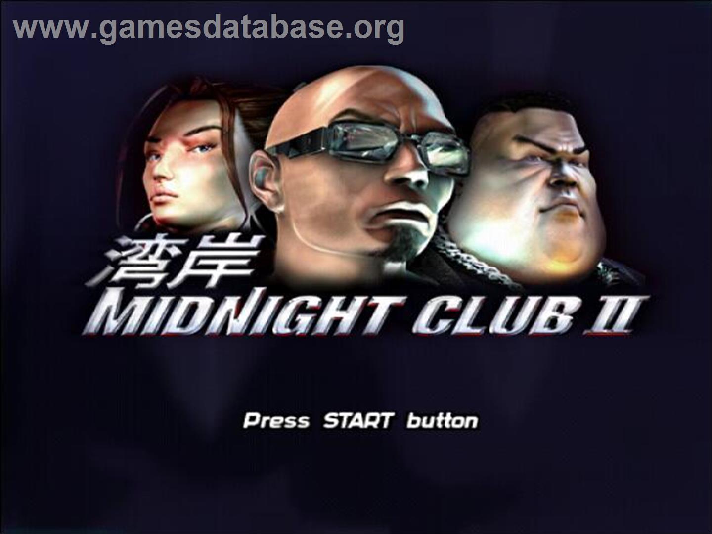 Midnight Club 2 - Sony Playstation 2 - Artwork - Title Screen