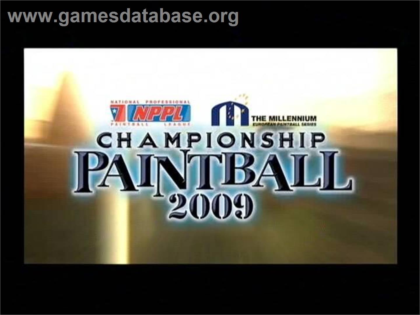 Millennium Championship Paintball 2009 - Sony Playstation 2 - Artwork - Title Screen