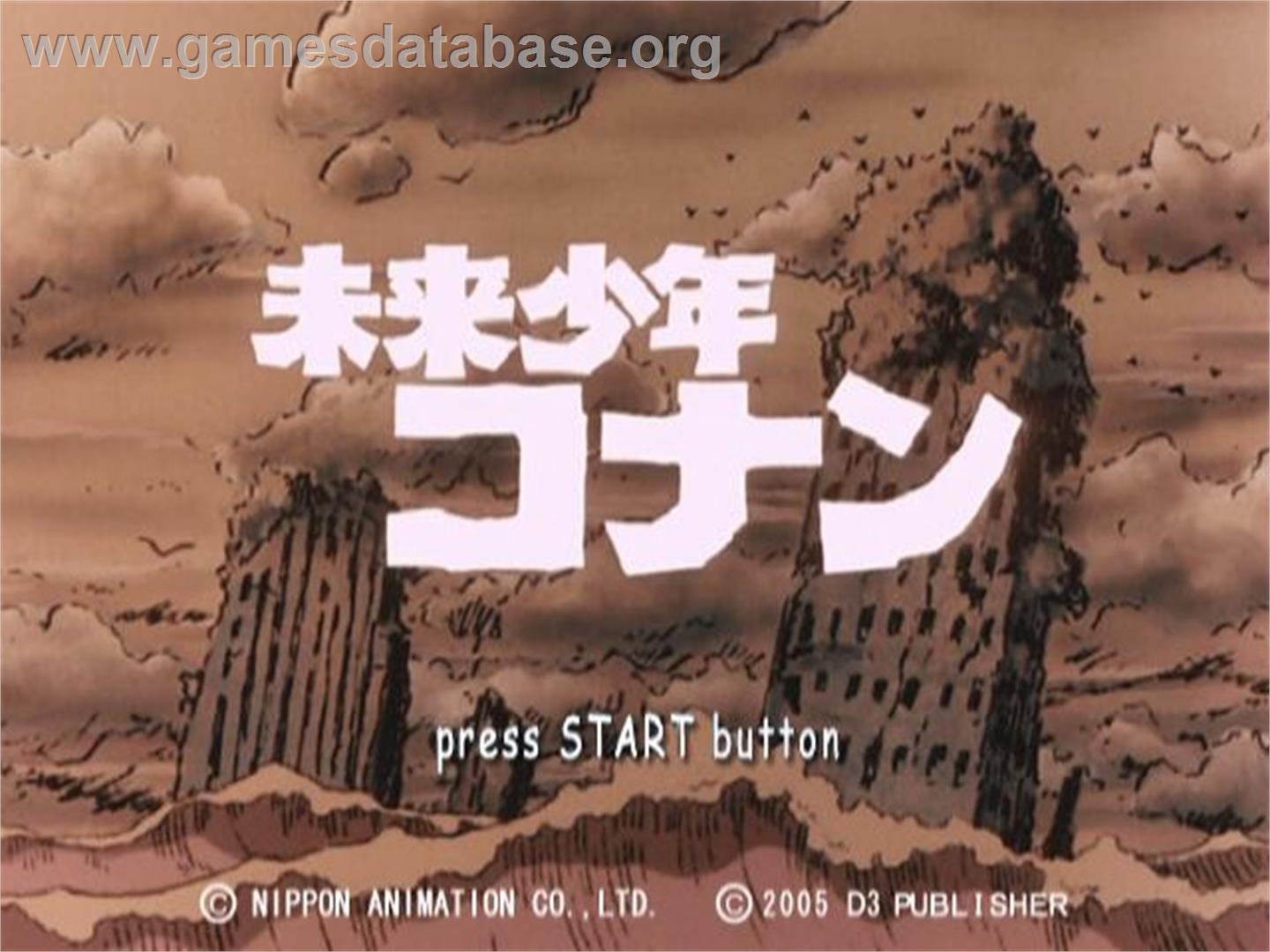 Mirai Shounen Conan - Sony Playstation 2 - Artwork - Title Screen