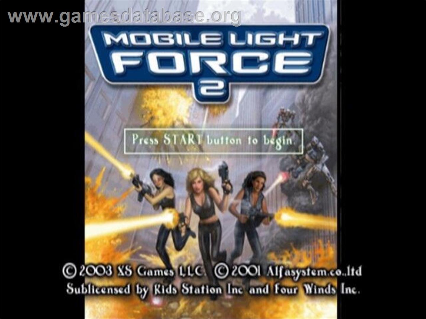 Mobile Light Force 2 - Sony Playstation 2 - Artwork - Title Screen