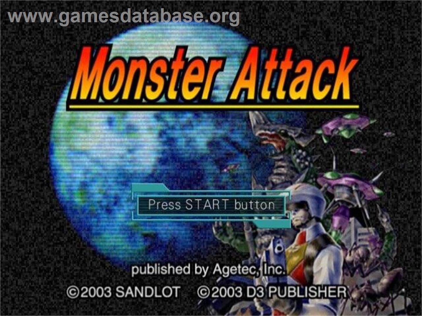 Monster Attack - Sony Playstation 2 - Artwork - Title Screen