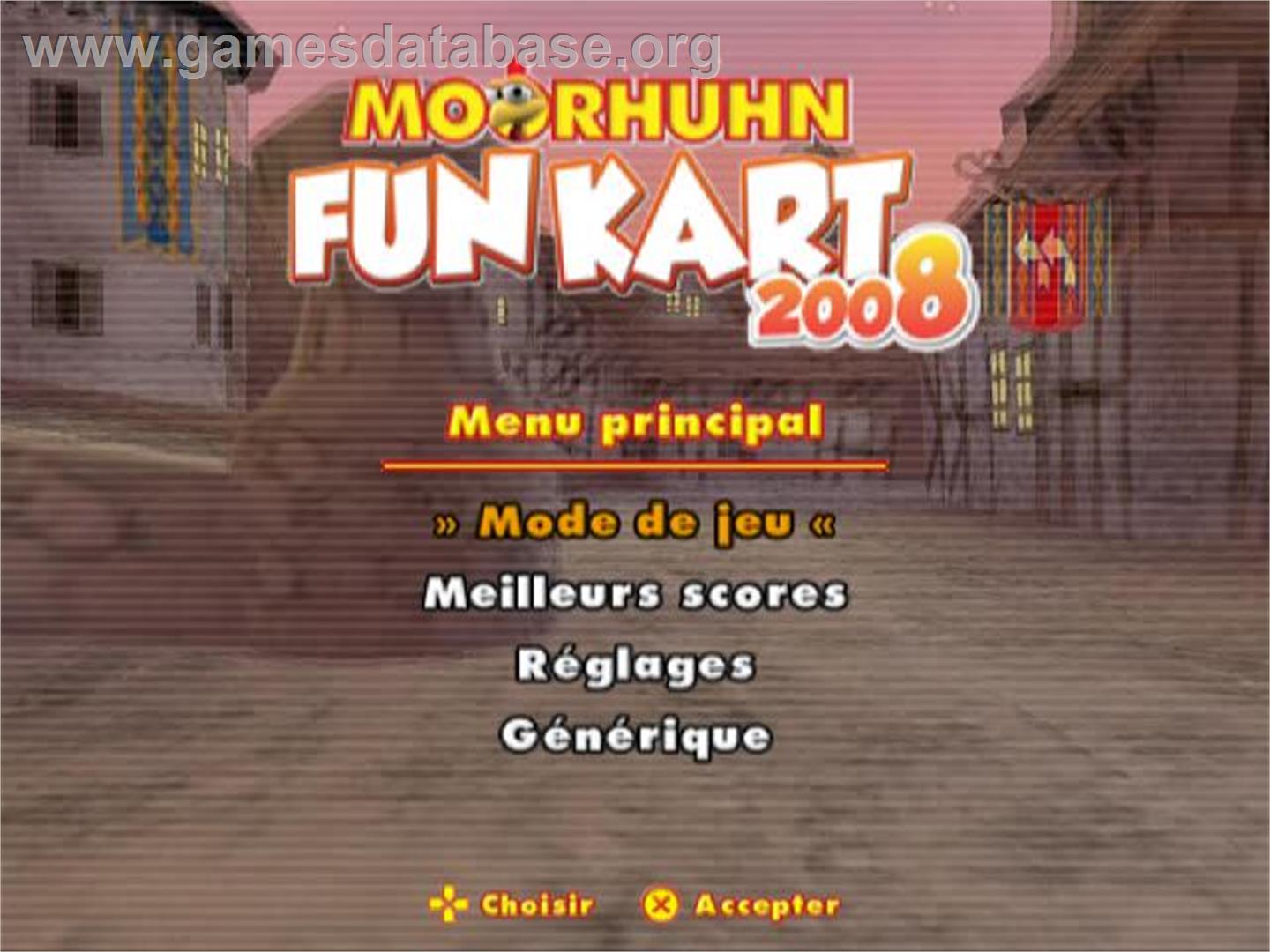 Moorhuhn Fun Kart 2008 - Sony Playstation 2 - Artwork - Title Screen