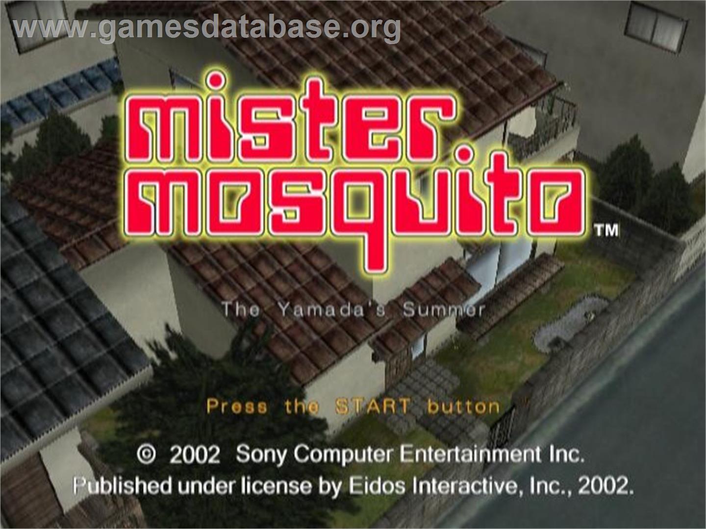 Mr Moskeeto - Sony Playstation 2 - Artwork - Title Screen