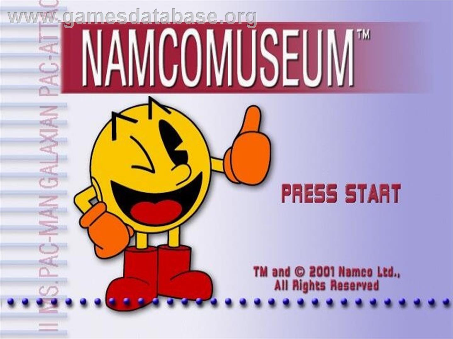 Namco Museum - Sony Playstation 2 - Artwork - Title Screen