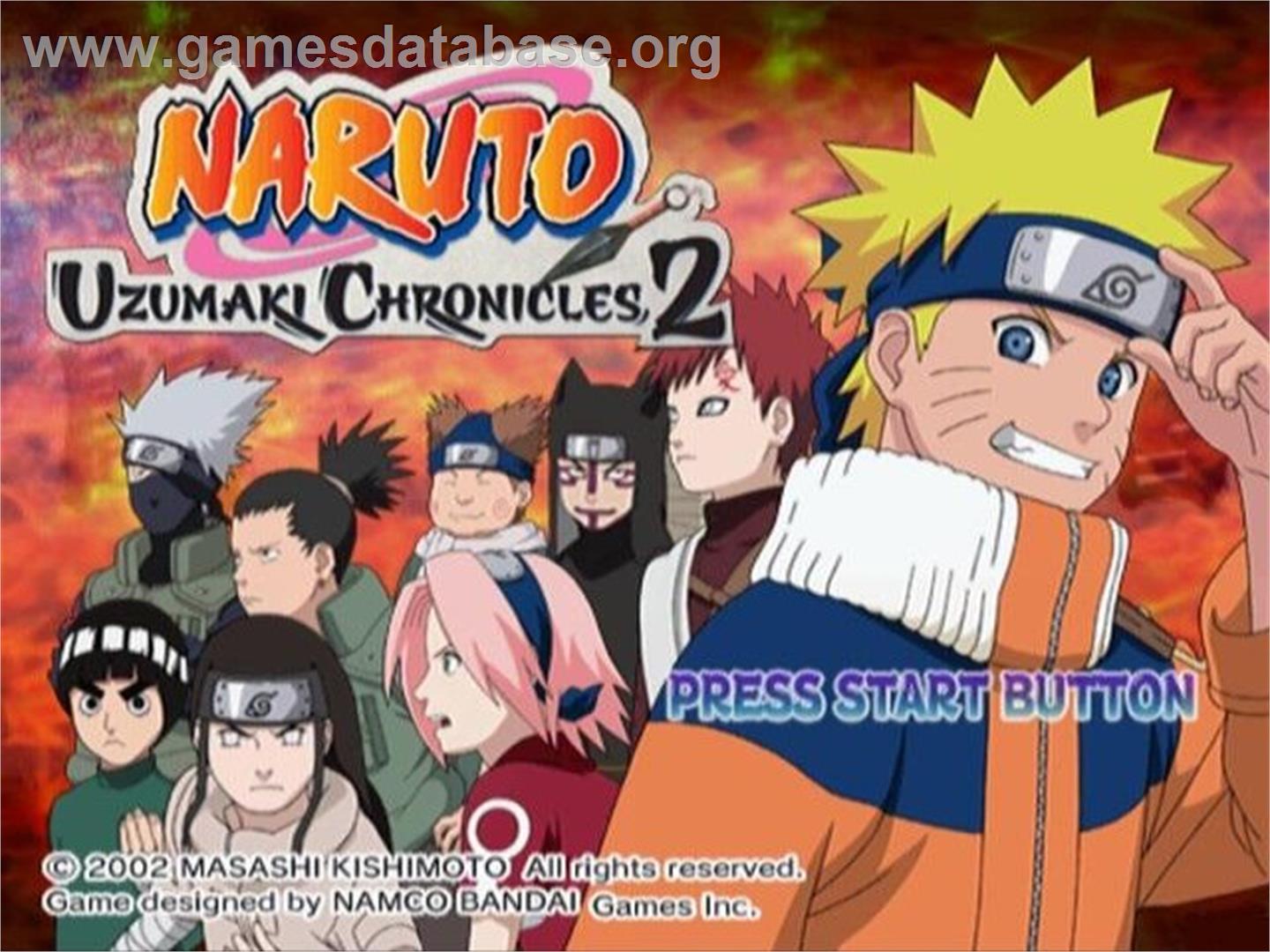 Naruto - Uzumaki Chronicles 2 - Sony Playstation 2 - Artwork - Title Screen
