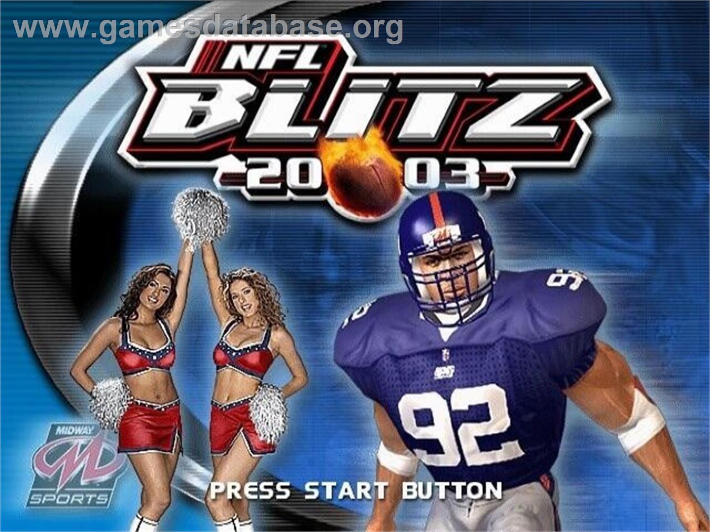 Nfl Blitz 2003 - Sony Playstation 2 - Artwork - Title Screen