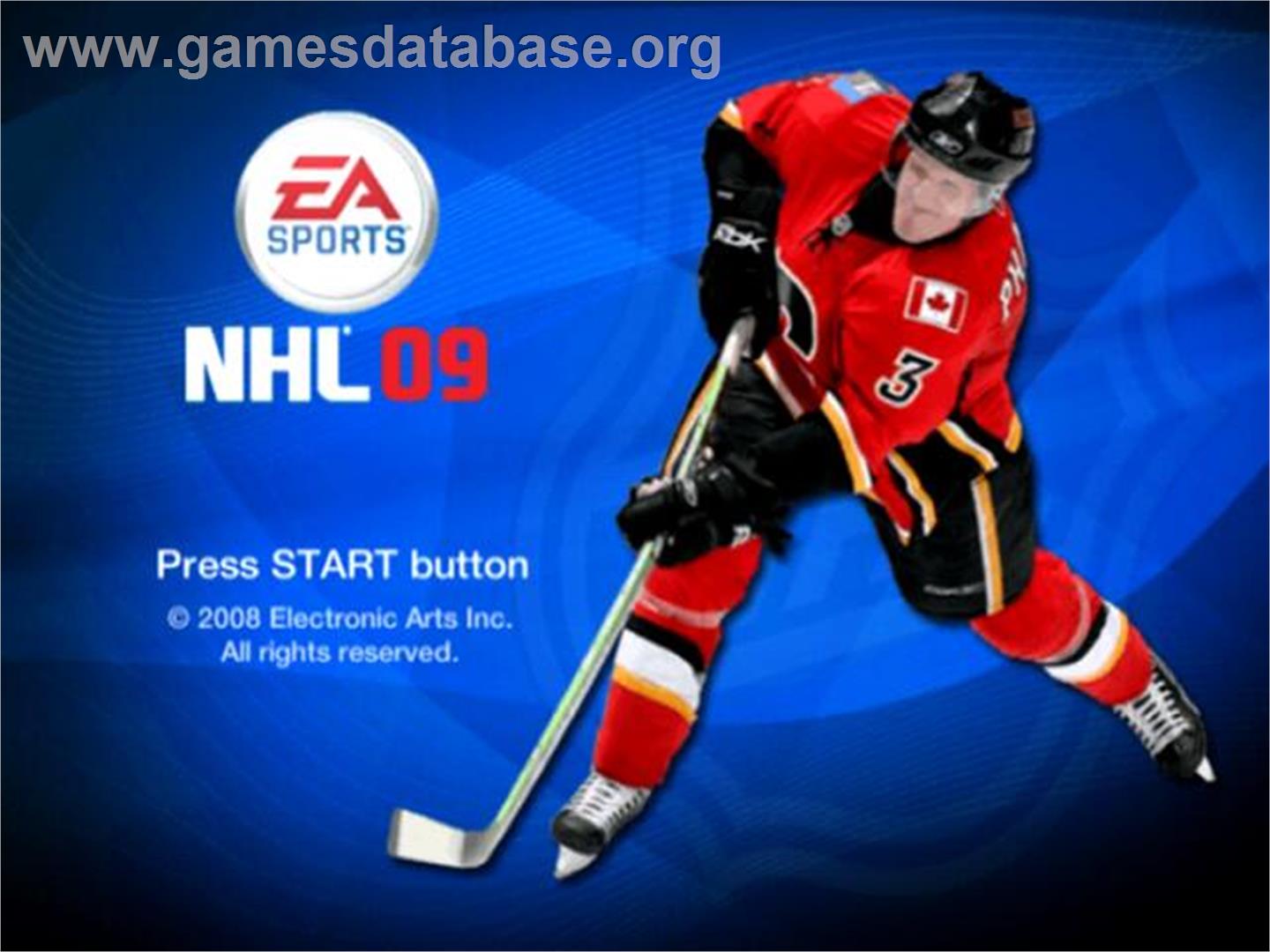 Nhl 09 - Sony Playstation 2 - Artwork - Title Screen