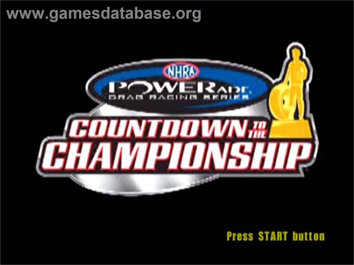 Nhra Drag Racing - Countdown To The Championship - Sony Playstation 2 - Artwork - Title Screen