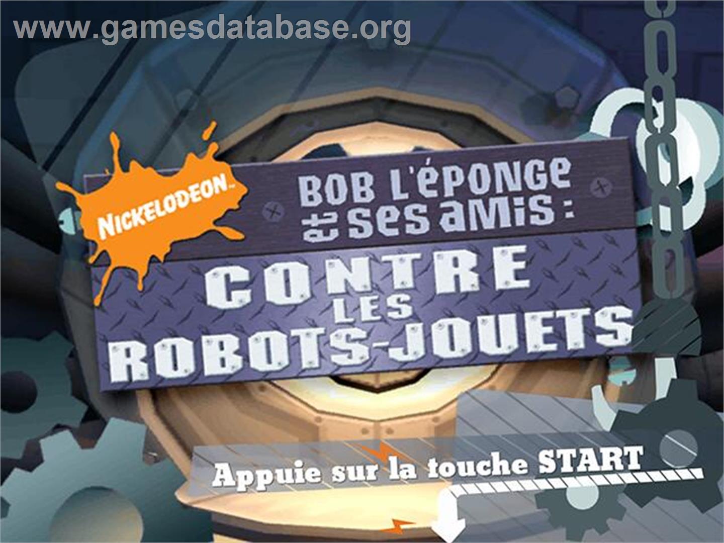 Nickelodeon SpongeBob and Friends - Attack of the Toybots - Sony Playstation 2 - Artwork - Title Screen