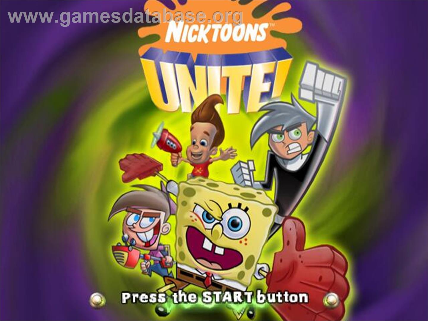 Nickelodeon Spongebob Squarepants And Friends Unite! - Sony Playstation 2 - Artwork - Title Screen