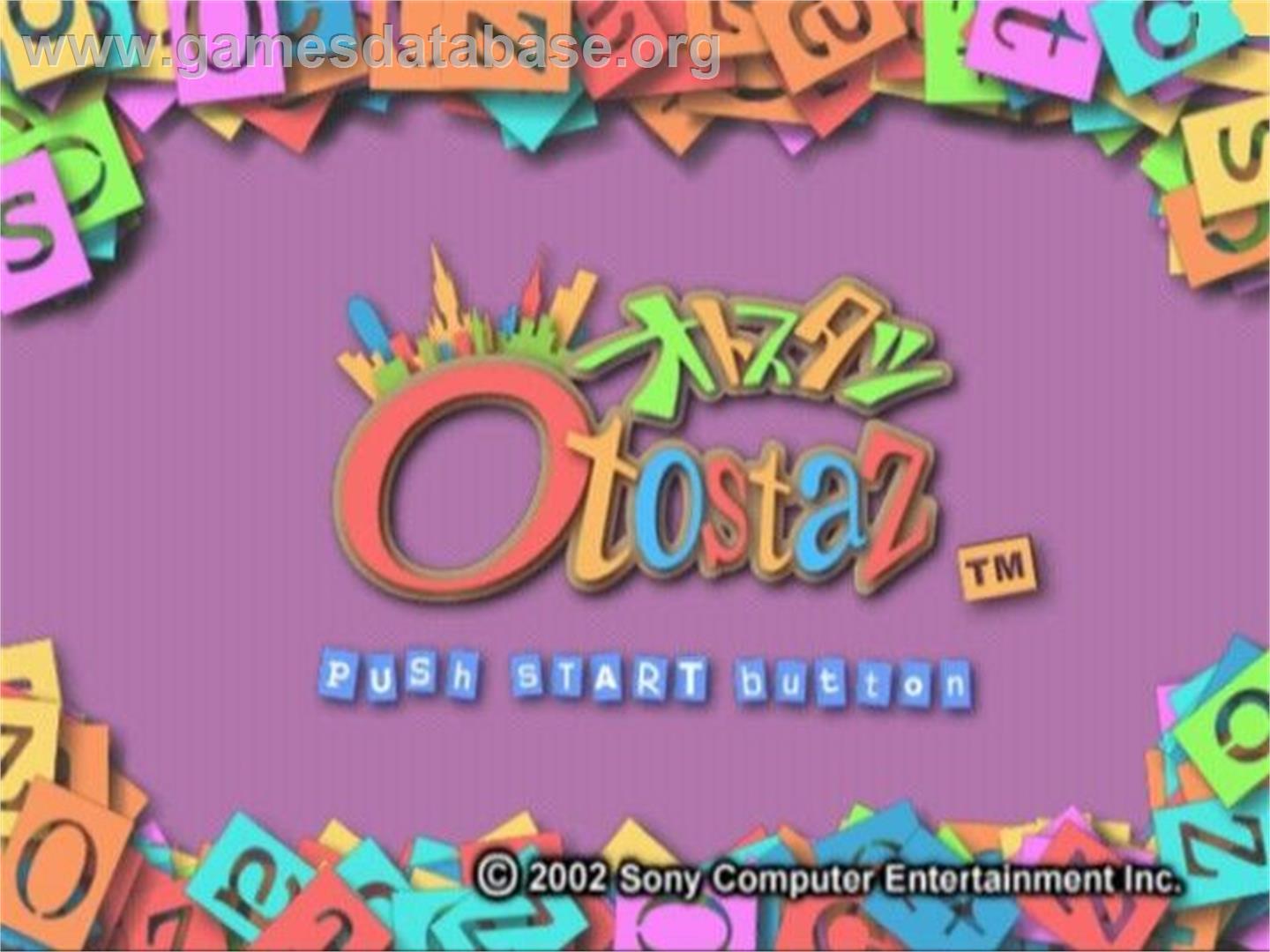 Otostaz - Sony Playstation 2 - Artwork - Title Screen