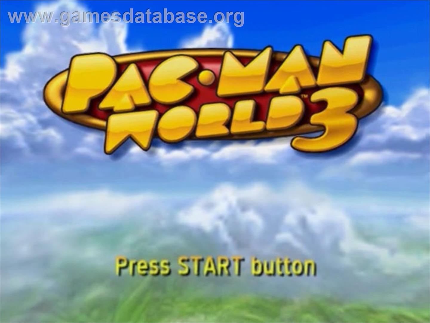 Pac-man World 3 - Sony Playstation 2 - Artwork - Title Screen