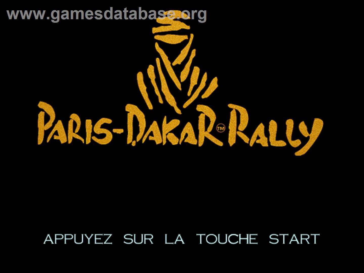 Paris-dakar Rally - Sony Playstation 2 - Artwork - Title Screen