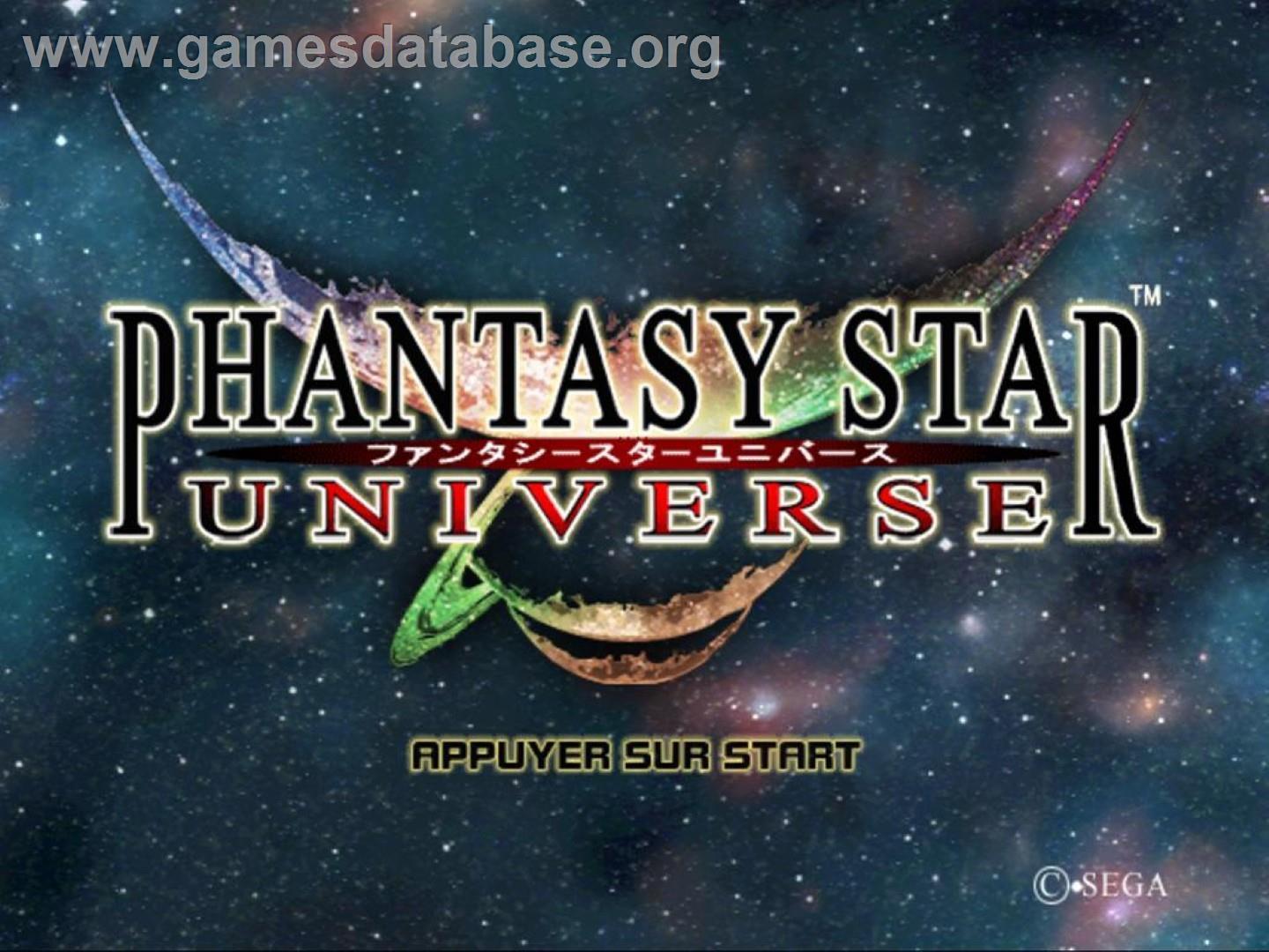 Phantasy Star Universe - Sony Playstation 2 - Artwork - Title Screen