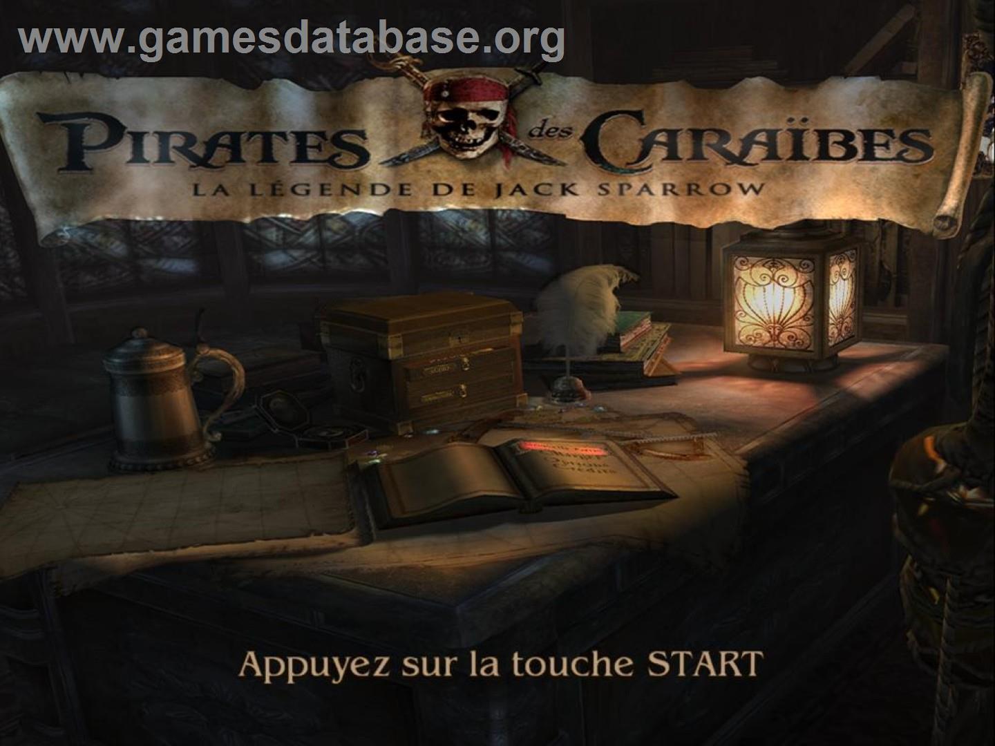 Pirates of the Caribbean - The Legend of Jack Sparrow - Sony Playstation 2 - Artwork - Title Screen
