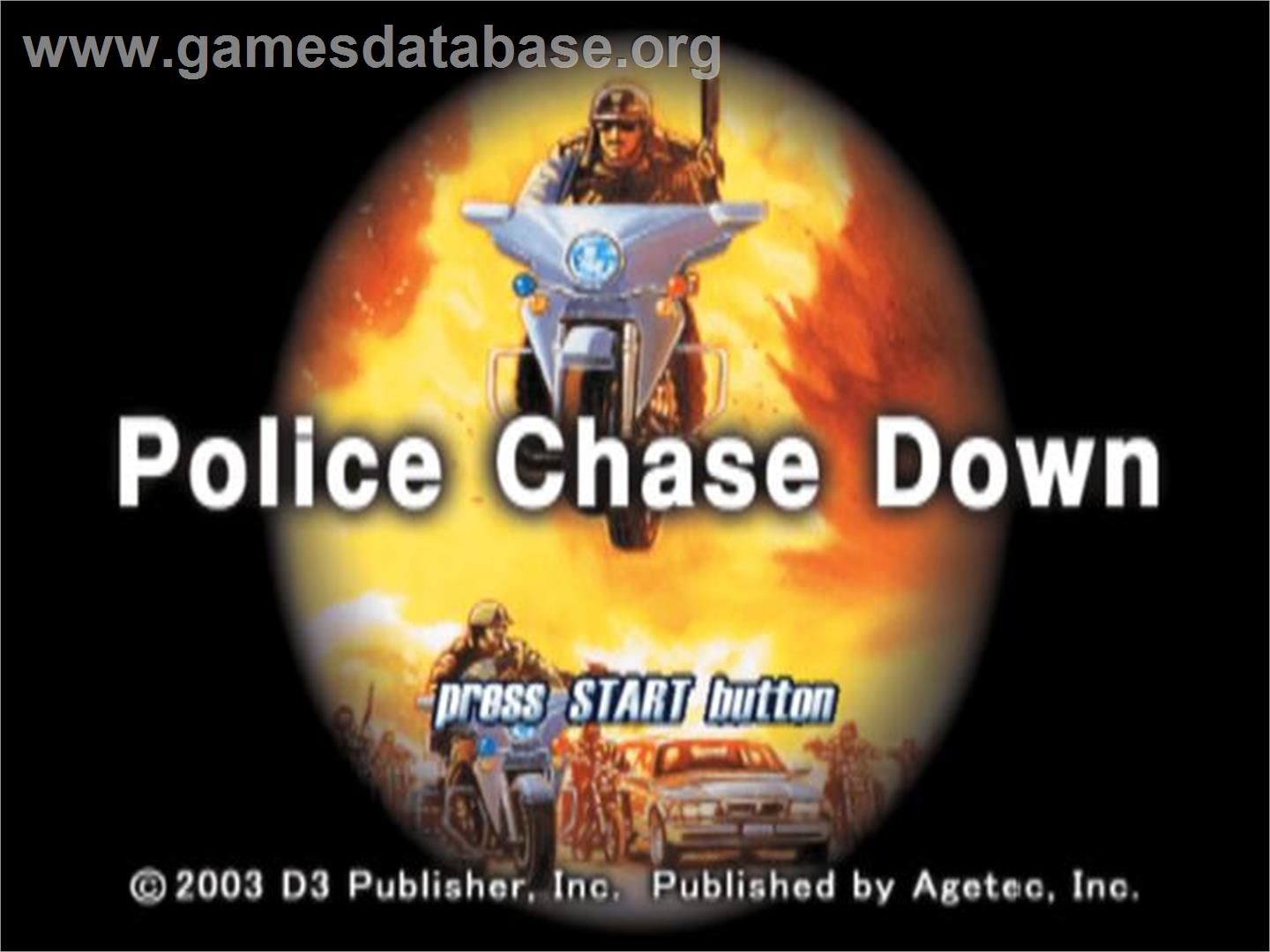 Police Chase Down - Sony Playstation 2 - Artwork - Title Screen