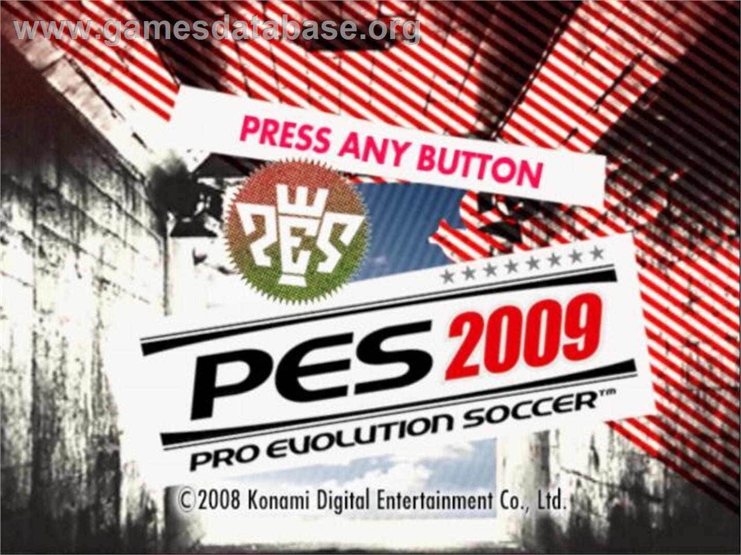 Pro Evolution Soccer 2009 - Sony Playstation 2 - Artwork - Title Screen