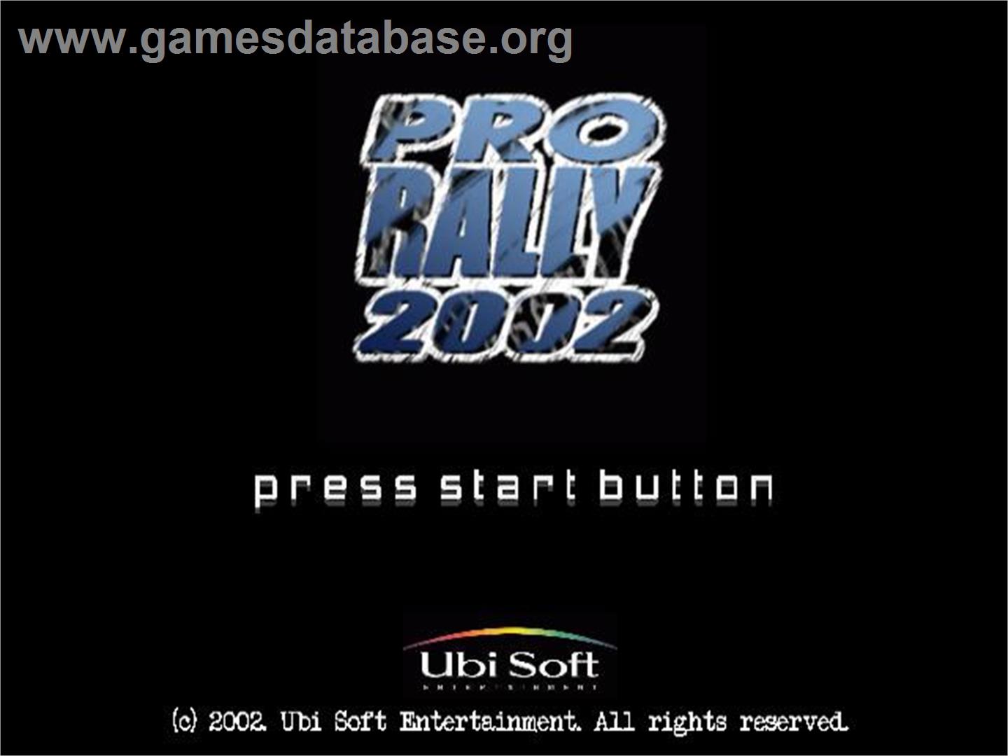 Pro Rally 2002 - Sony Playstation 2 - Artwork - Title Screen