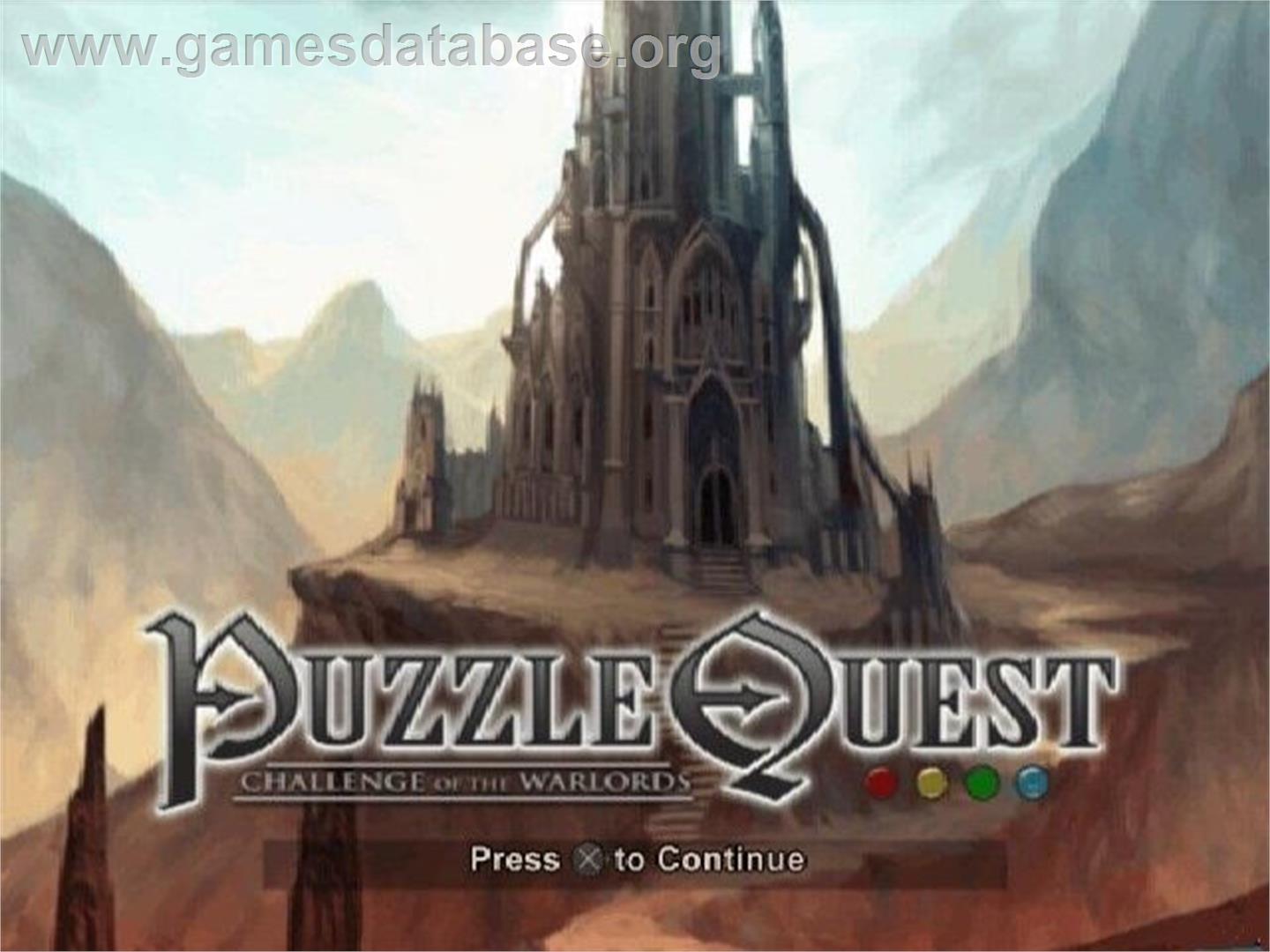 Puzzle Quest - Challenge Of The Warlords - Sony Playstation 2 - Artwork - Title Screen