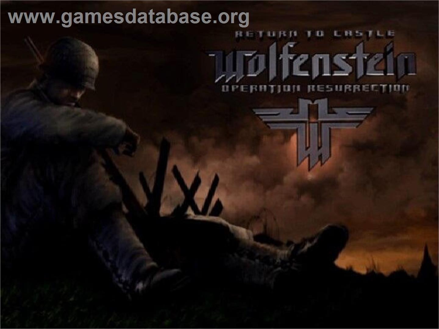 Return To Castle Wolfenstein - Operation Resurrection - Sony Playstation 2 - Artwork - Title Screen