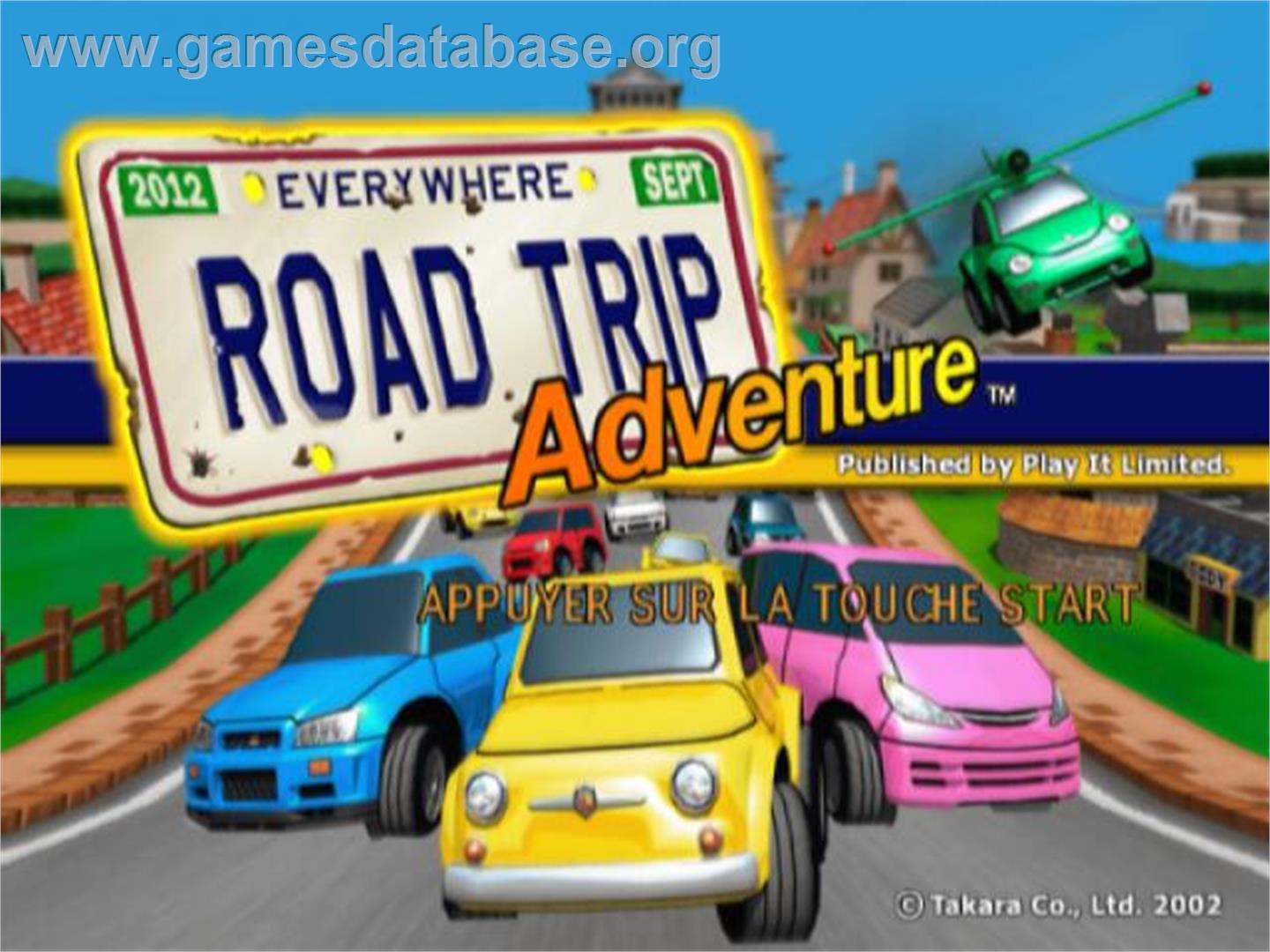 Road Trip Adventure - Sony Playstation 2 - Artwork - Title Screen