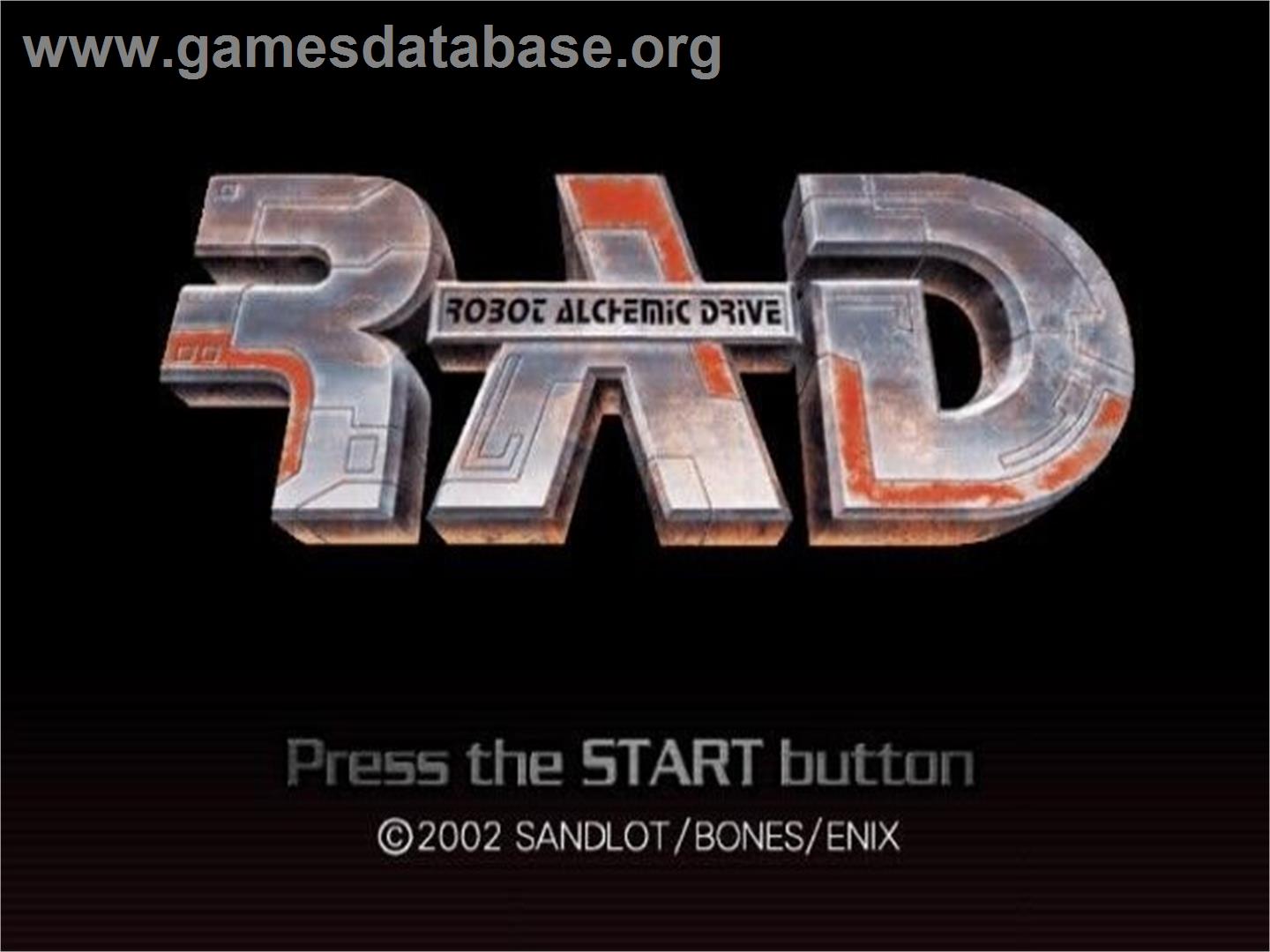 Robot Alchemic Drive - Sony Playstation 2 - Artwork - Title Screen