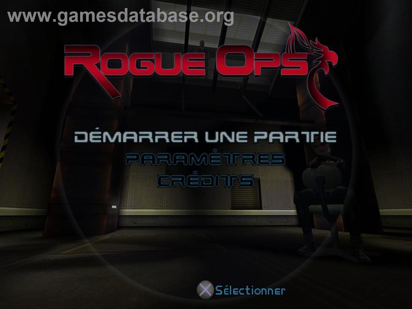 Rogue Ops - Sony Playstation 2 - Artwork - Title Screen