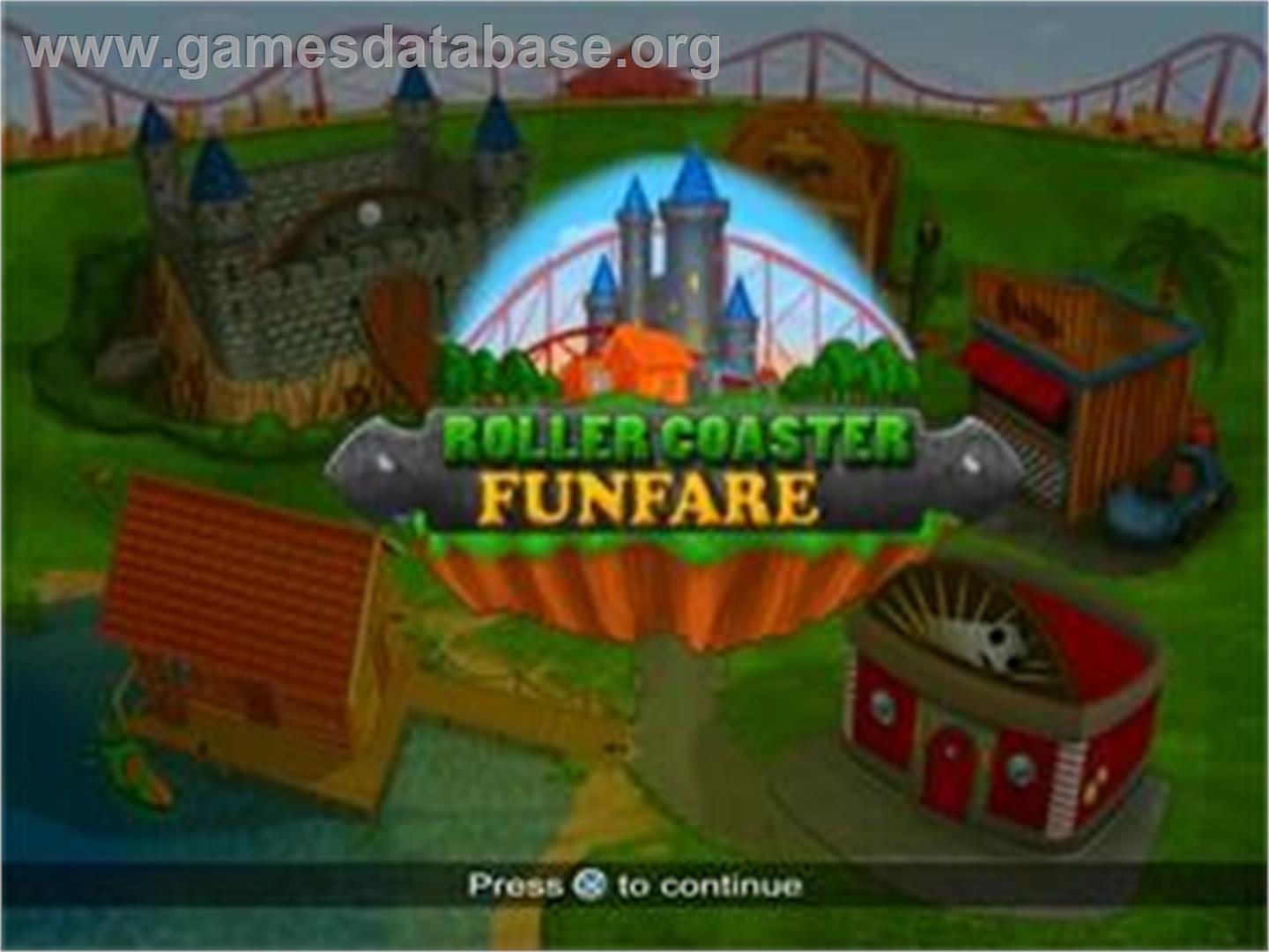 Roller Coaster Funfare - Sony Playstation 2 - Artwork - Title Screen