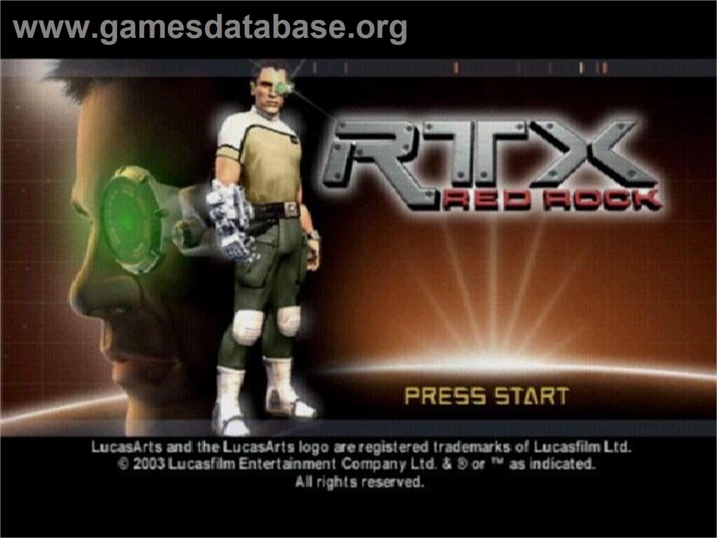 Rtx Red Rock - Sony Playstation 2 - Artwork - Title Screen