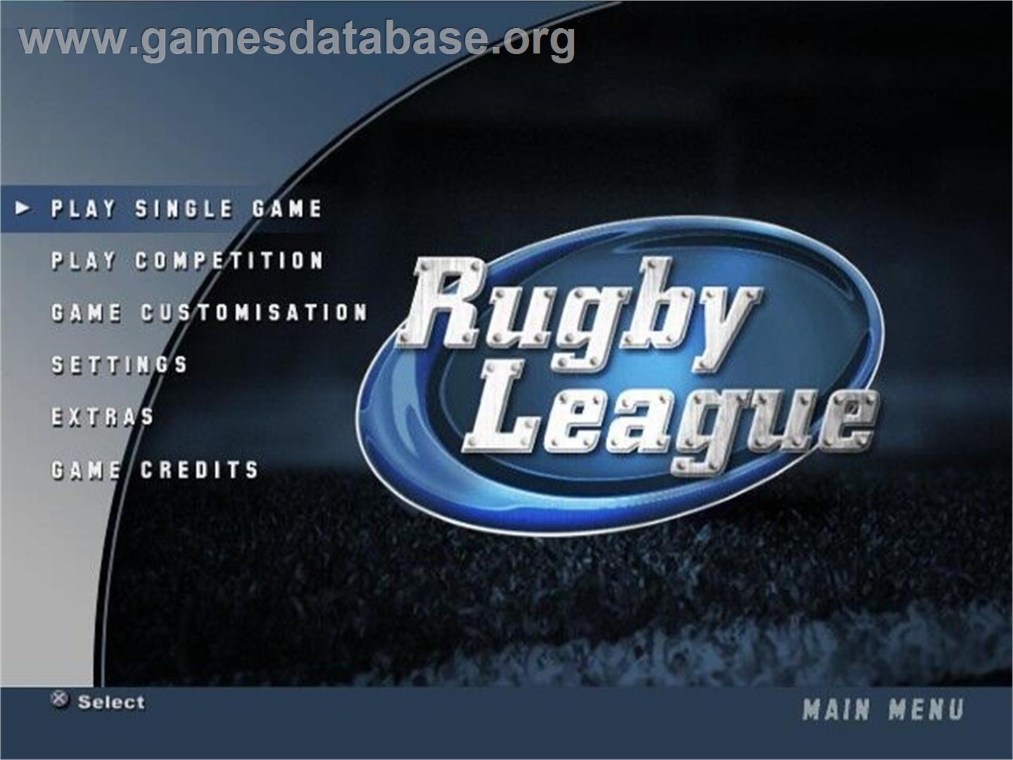 Rugby League - Sony Playstation 2 - Artwork - Title Screen