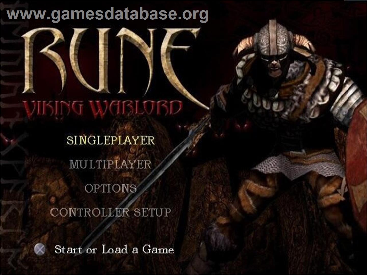 Rune Viking Warlords - Sony Playstation 2 - Artwork - Title Screen