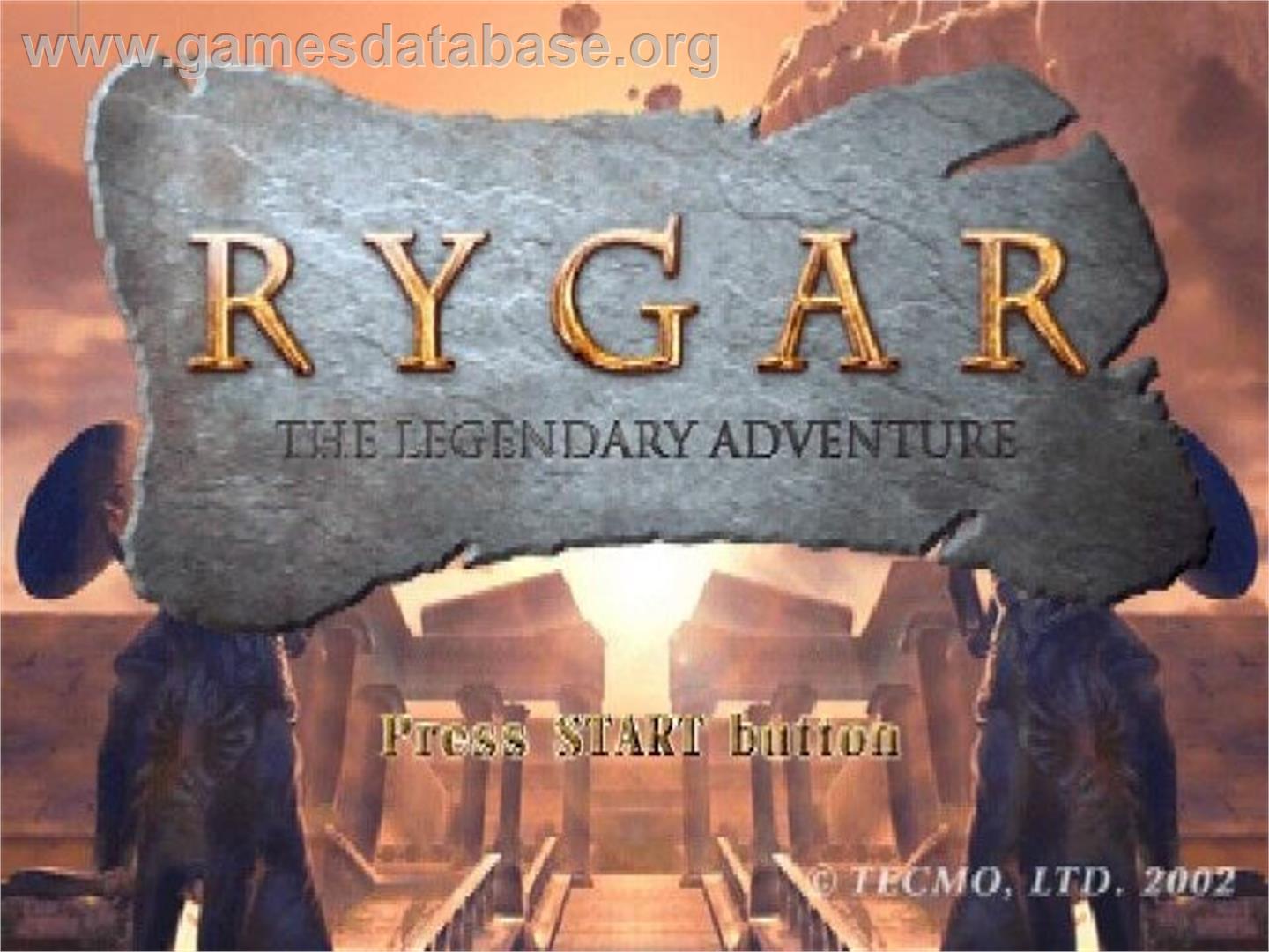 Rygar - The Legendary Adventure - Sony Playstation 2 - Artwork - Title Screen