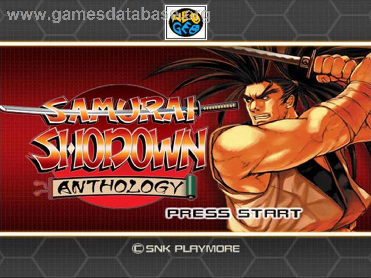 Samurai Shodown Anthology - Sony Playstation 2 - Artwork - Title Screen