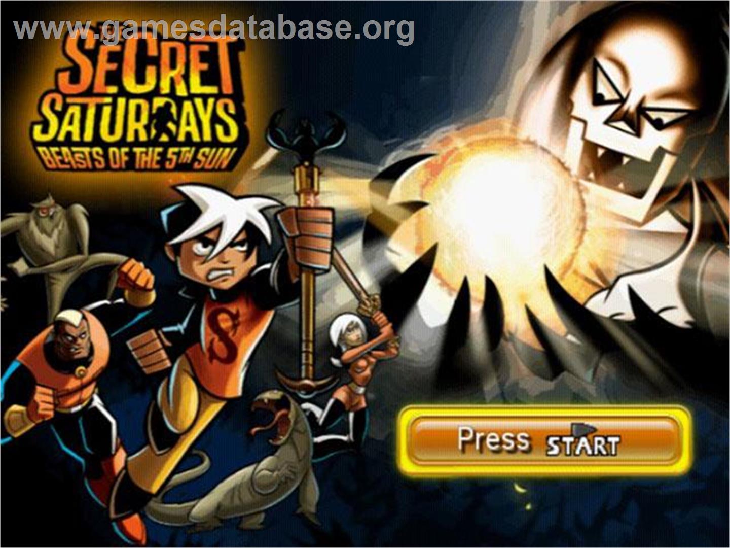 Secret Saturdays - Beasts Of The 5th Sun, The - Sony Playstation 2 - Artwork - Title Screen