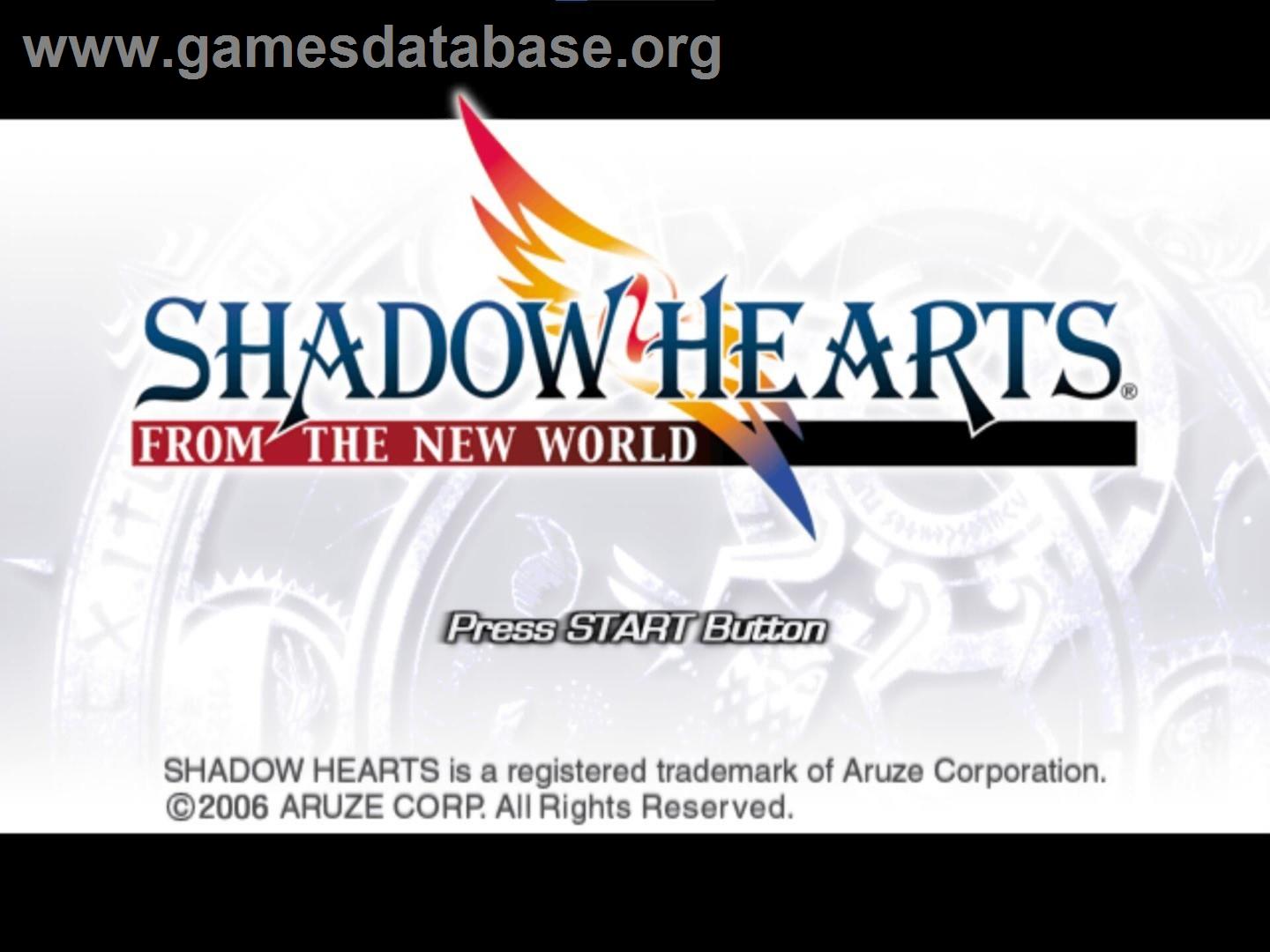 Shadow Hearts - From The New World - Sony Playstation 2 - Artwork - Title Screen
