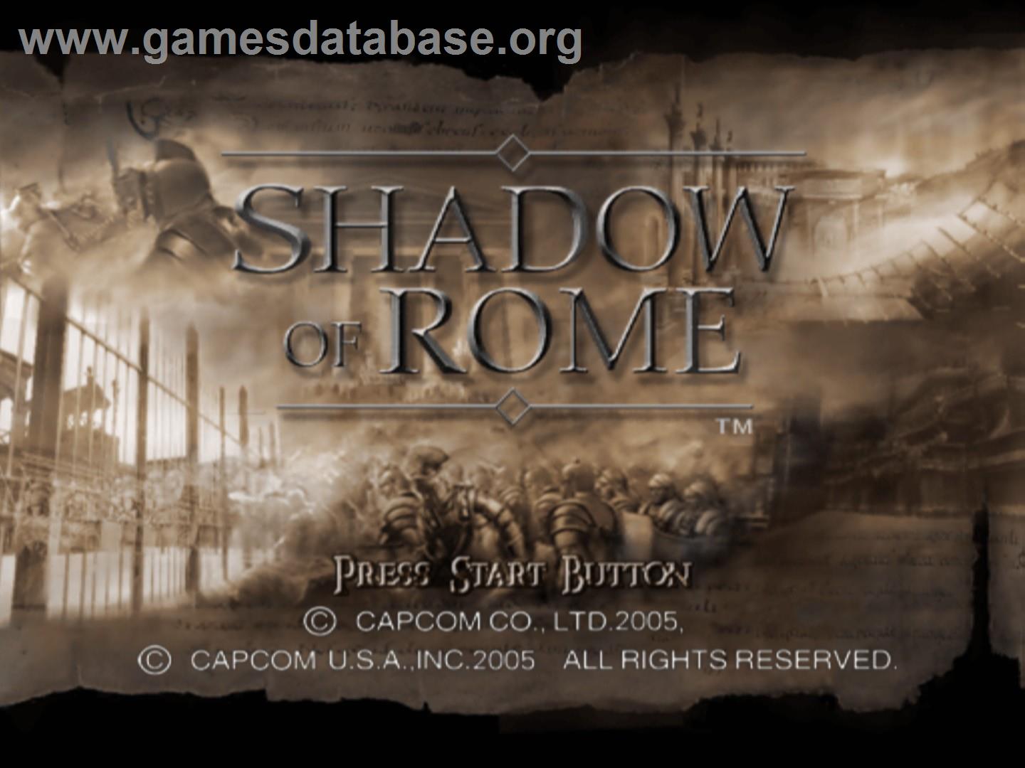 Shadow Of Rome - Sony Playstation 2 - Artwork - Title Screen