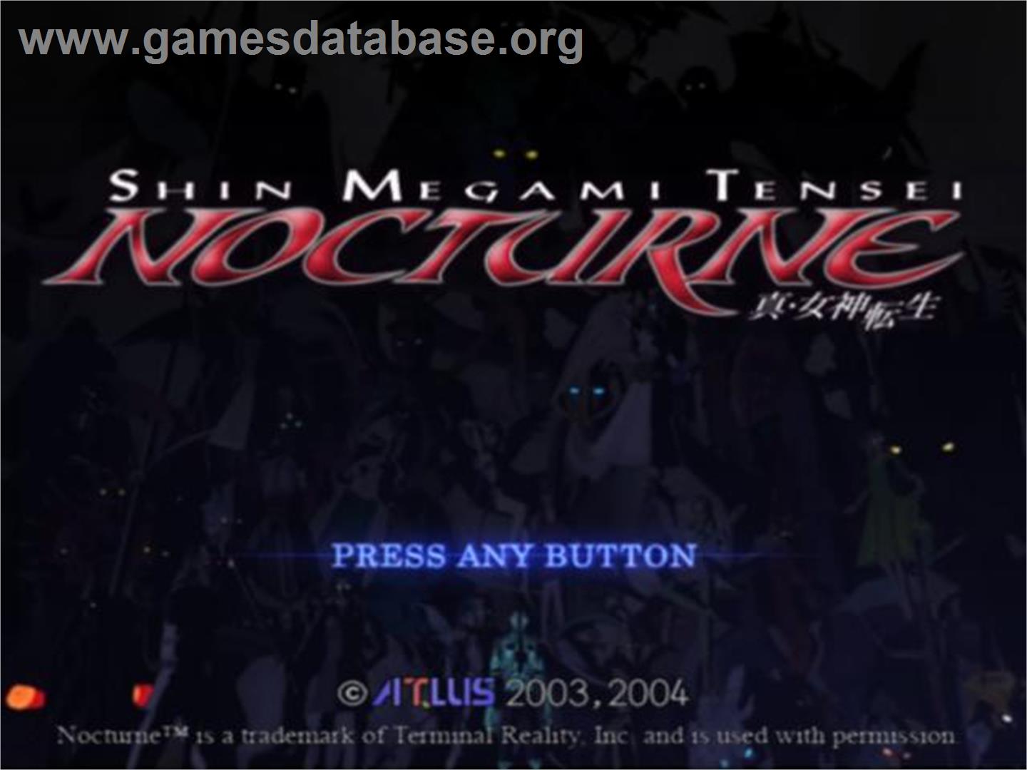Shin Megami Tensei - Lucifer's Call - Sony Playstation 2 - Artwork - Title Screen
