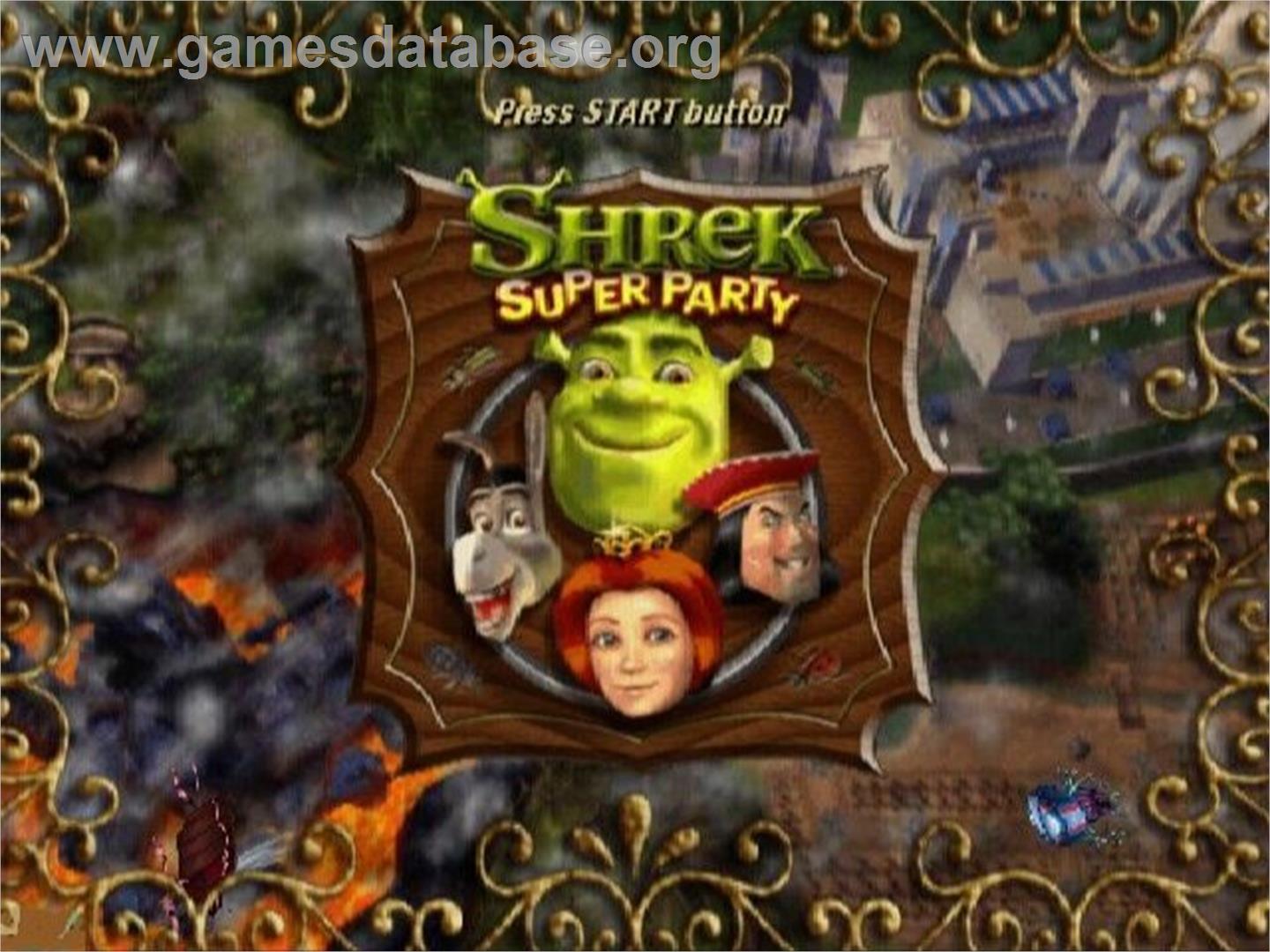 Shrek - Super Party - Sony Playstation 2 - Artwork - Title Screen