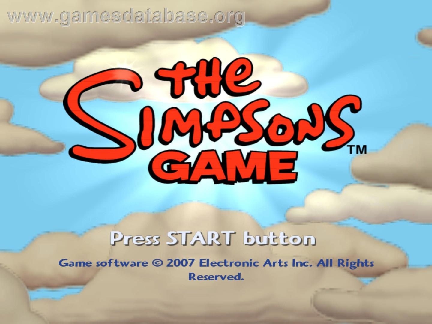 Simpsons Game ,the - Sony Playstation 2 - Artwork - Title Screen