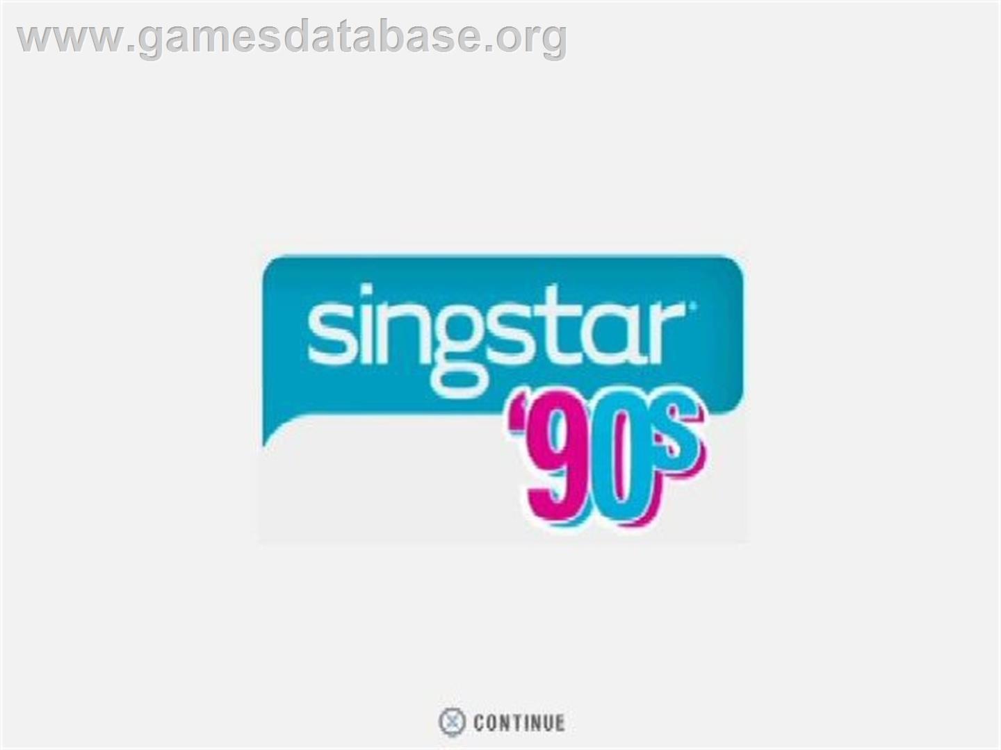 Singstar '90s - Sony Playstation 2 - Artwork - Title Screen