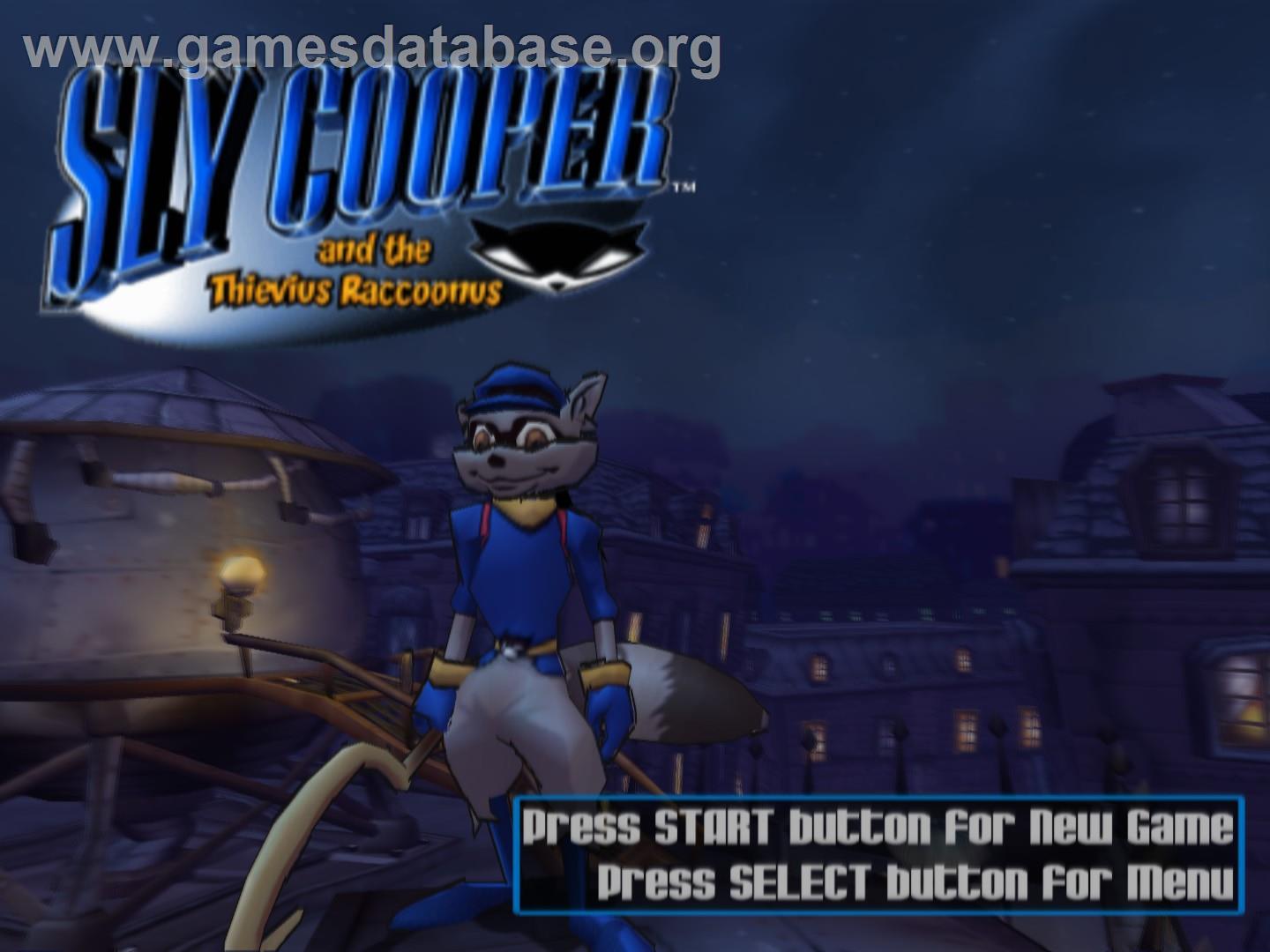 Sly Raccoon - Sony Playstation 2 - Artwork - Title Screen