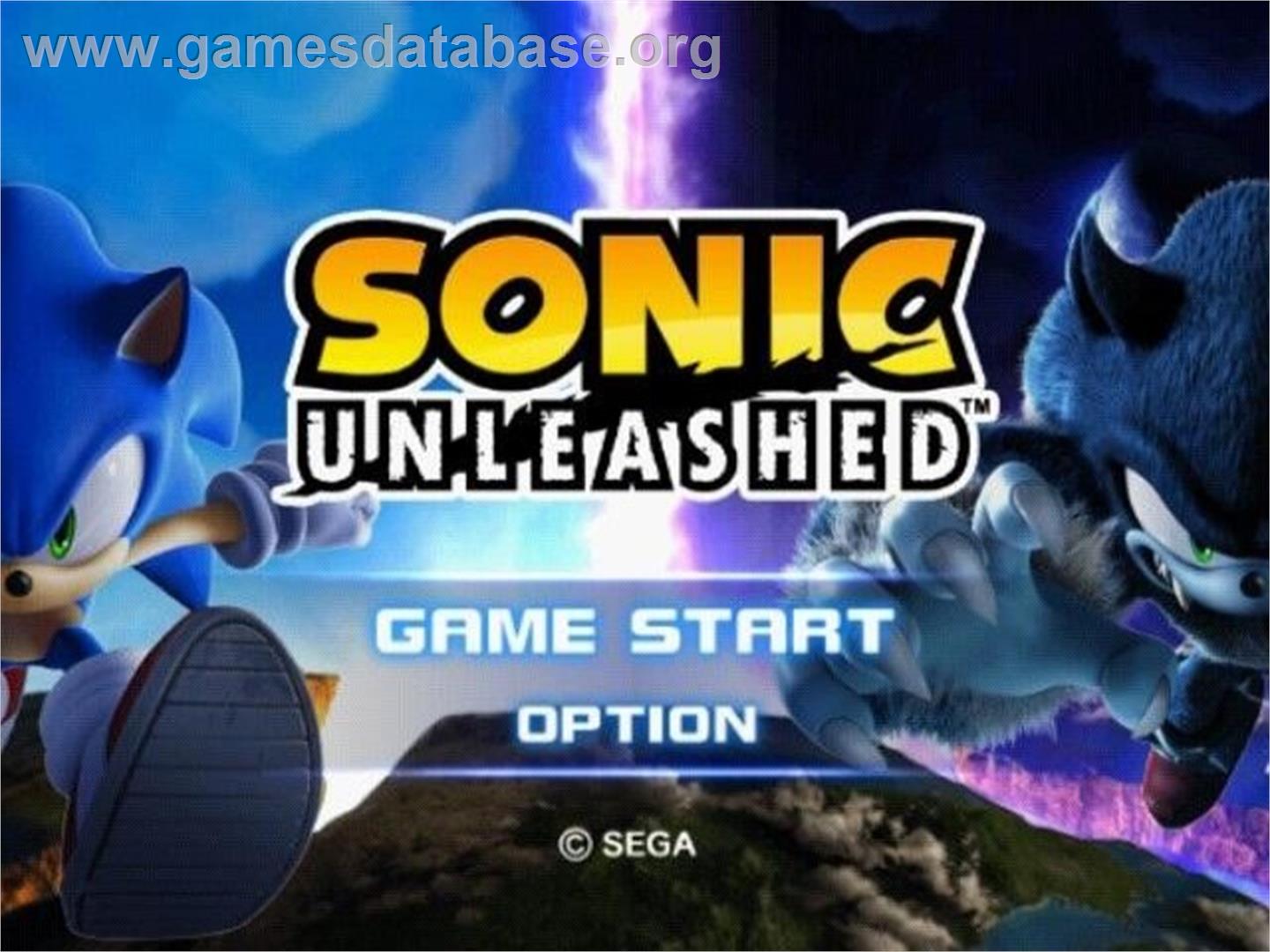 Sonic Unleashed - Sony Playstation 2 - Artwork - Title Screen