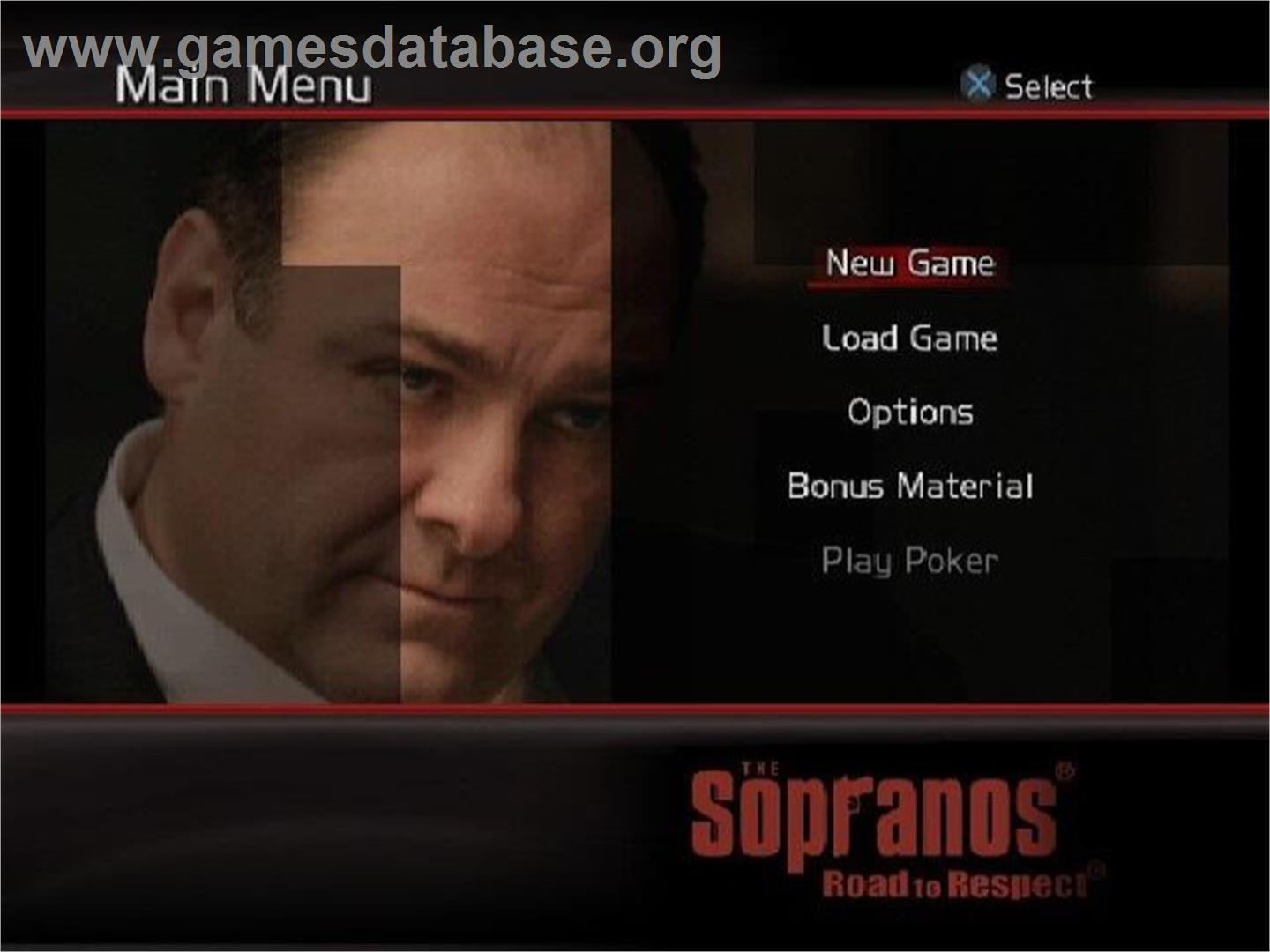 Sopranos - Road To Respect, Les - Sony Playstation 2 - Artwork - Title Screen