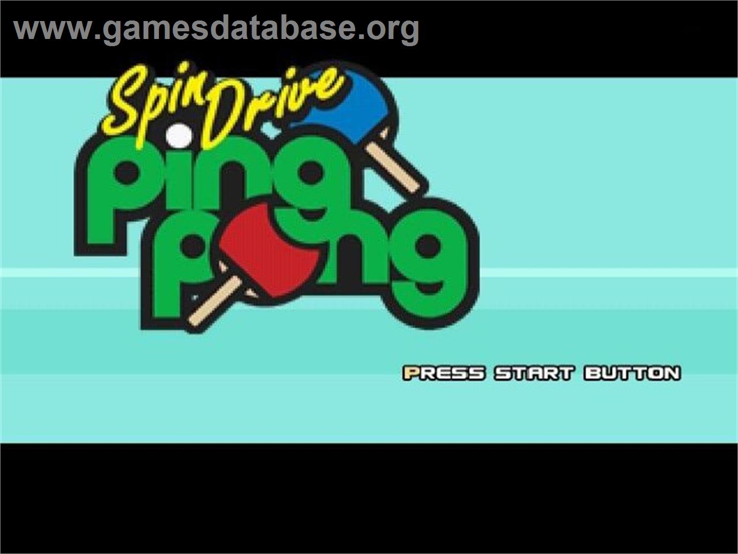 Spindrive Ping Pong - Sony Playstation 2 - Artwork - Title Screen