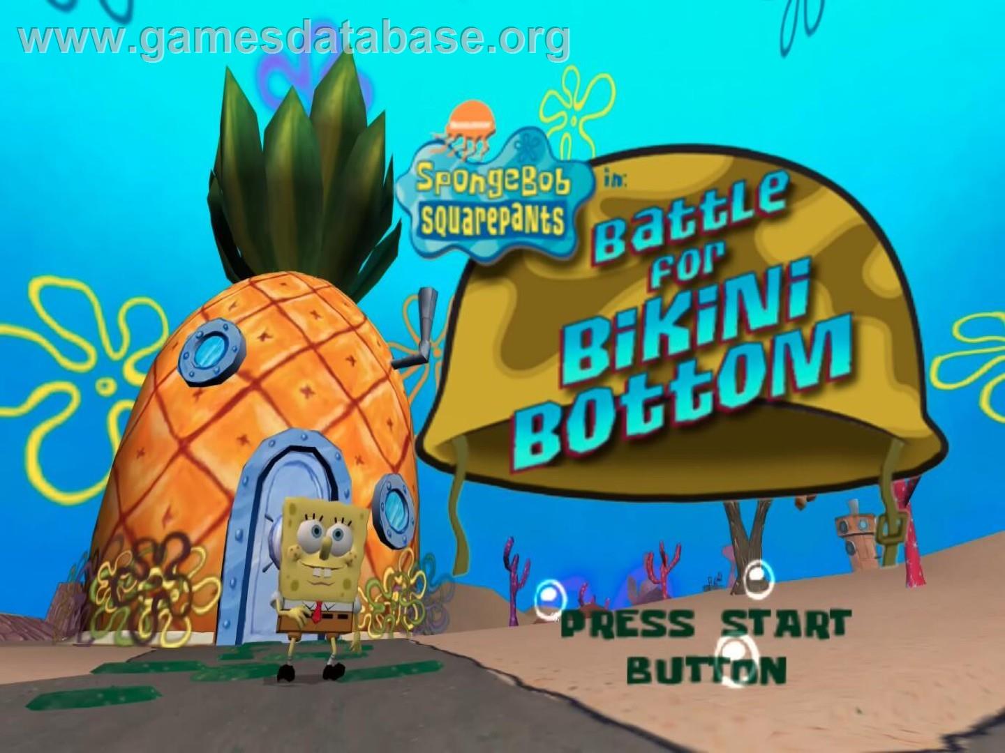 Spongebob Squarepants - Battle For Bikini Bottom - Sony Playstation 2 - Artwork - Title Screen