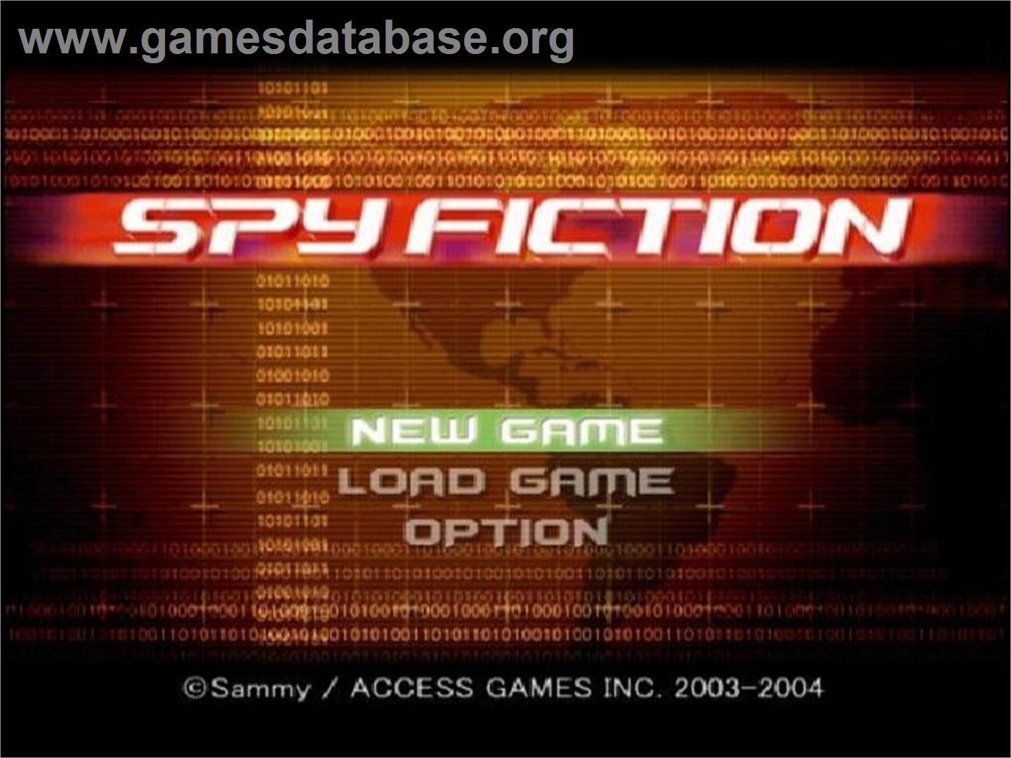 Spy Fiction - Sony Playstation 2 - Artwork - Title Screen